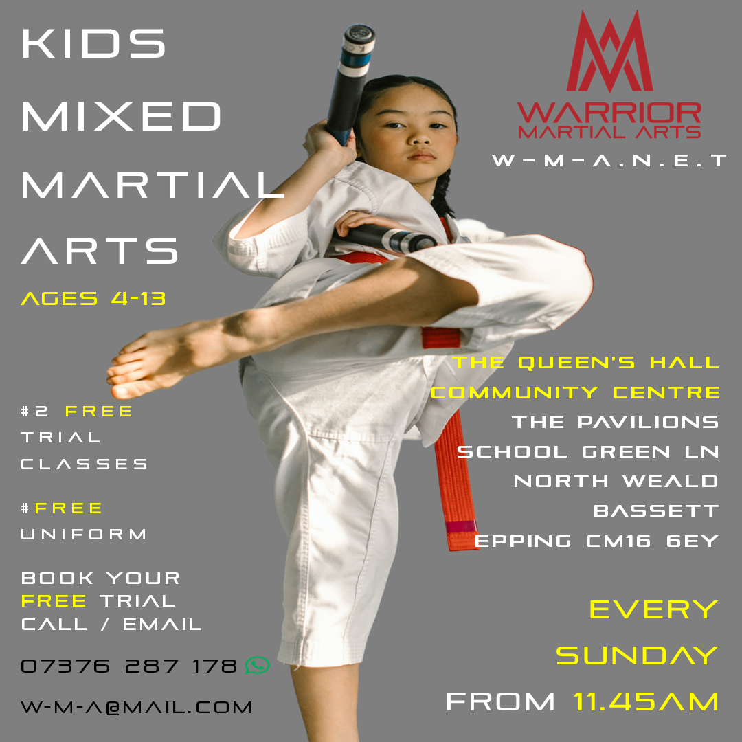 Warrior Martial Arts & Fitness Facebook ad: ππ¨π’π§ πππ«π«π’π¨π« πππ«ππ’ππ₯ ππ«ππ¬ ππ₯ππ¬π¬