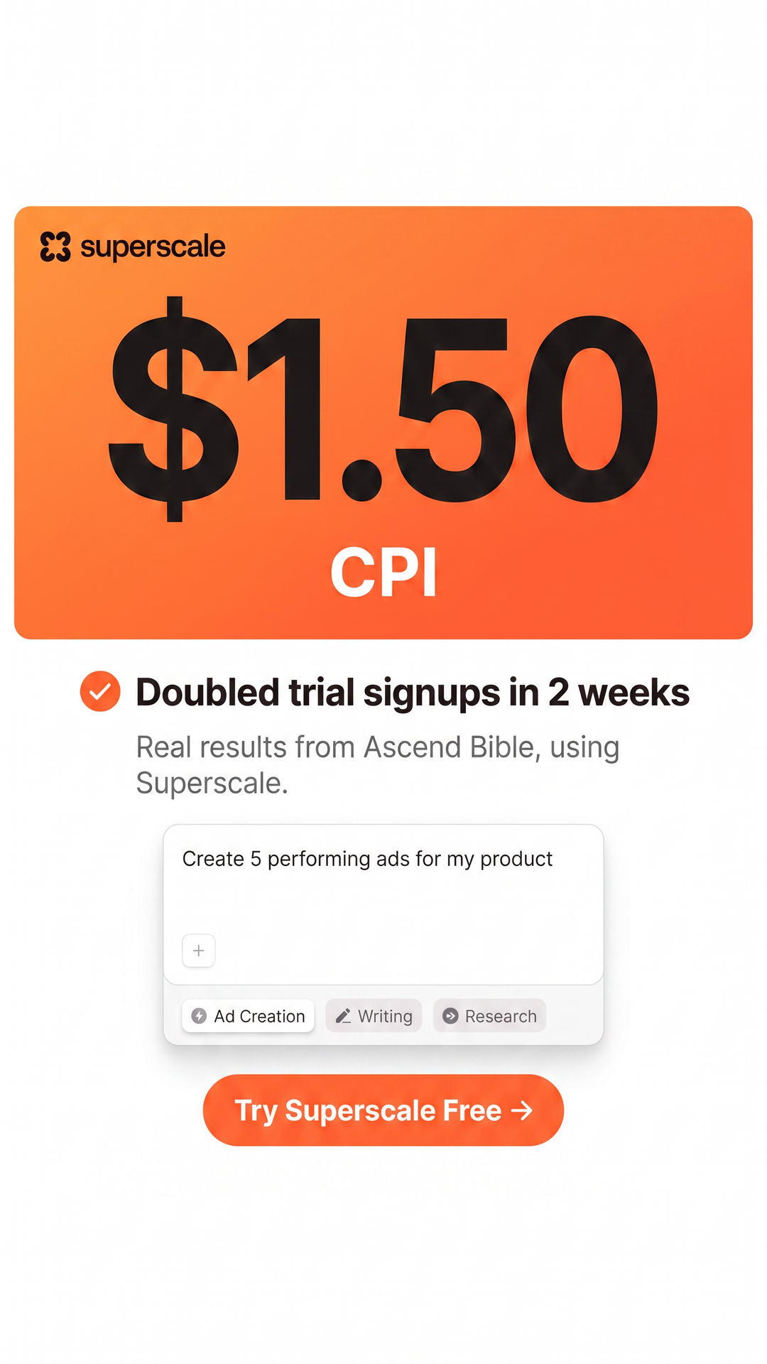 Superscale AI Facebook ad