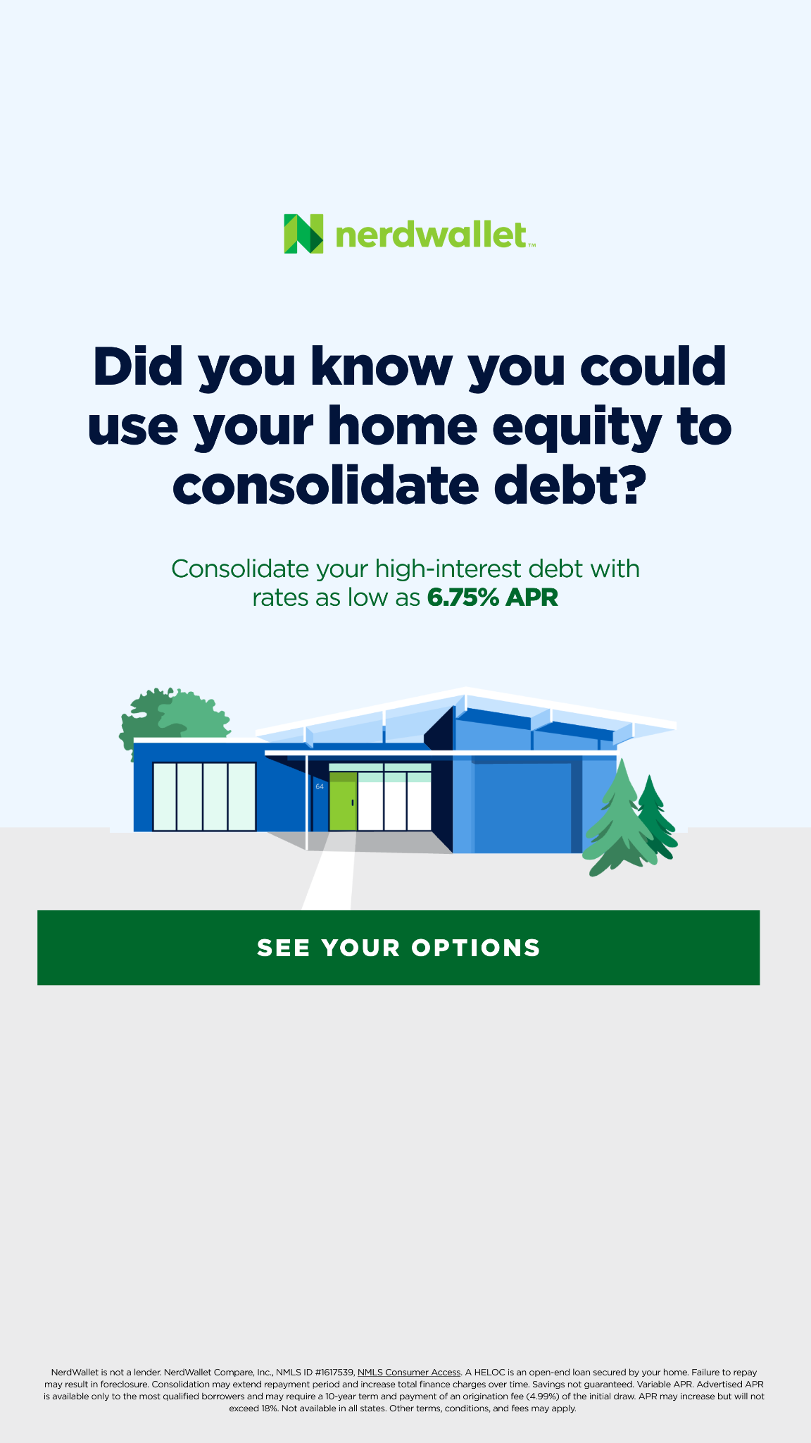 NerdWallet Facebook ad