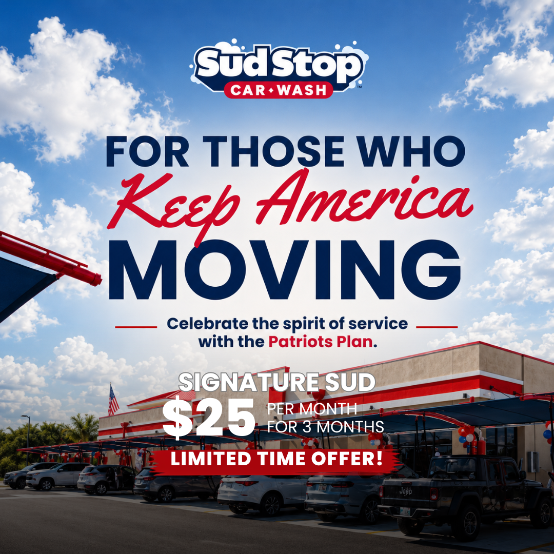 Sud Stop Car Wash Facebook ad from Jul 2, 2026