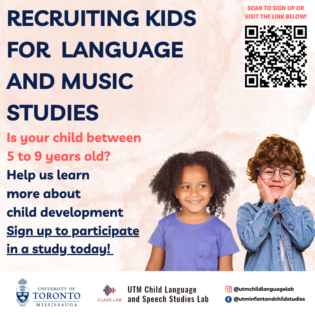 University of Toronto Mississauga Infant and Child Studies Centre Facebook ad: Infant and Child Studies Centre