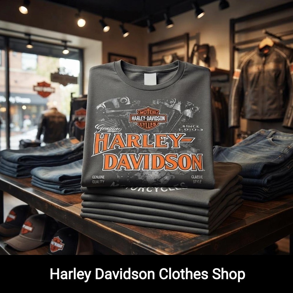 SearchLogik Verge Facebook ad: Discover Harley Davidson Clothing Options.