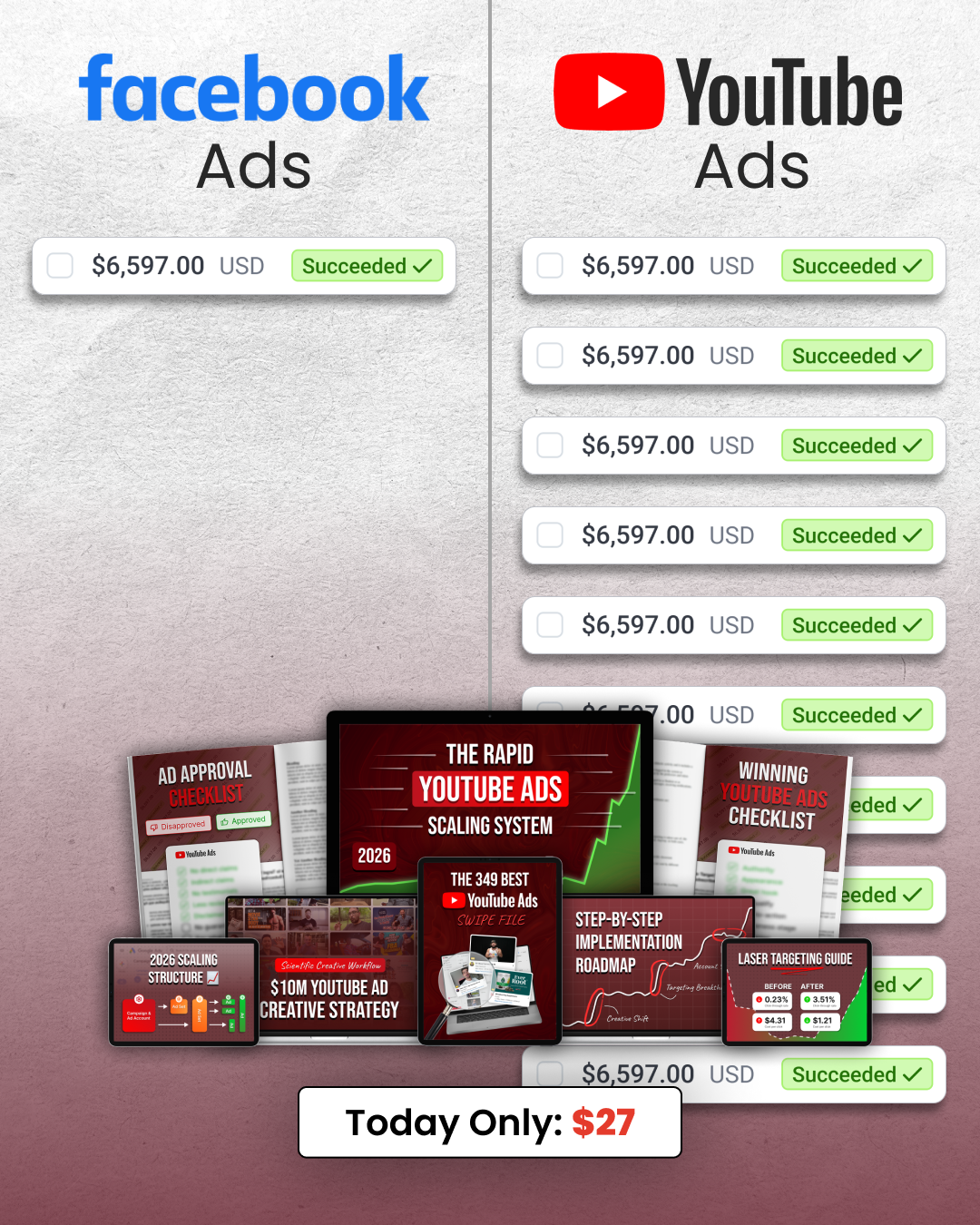 Konrad Schure Facebook ad: YouTube Ads Beat Meta Ads Every Time!