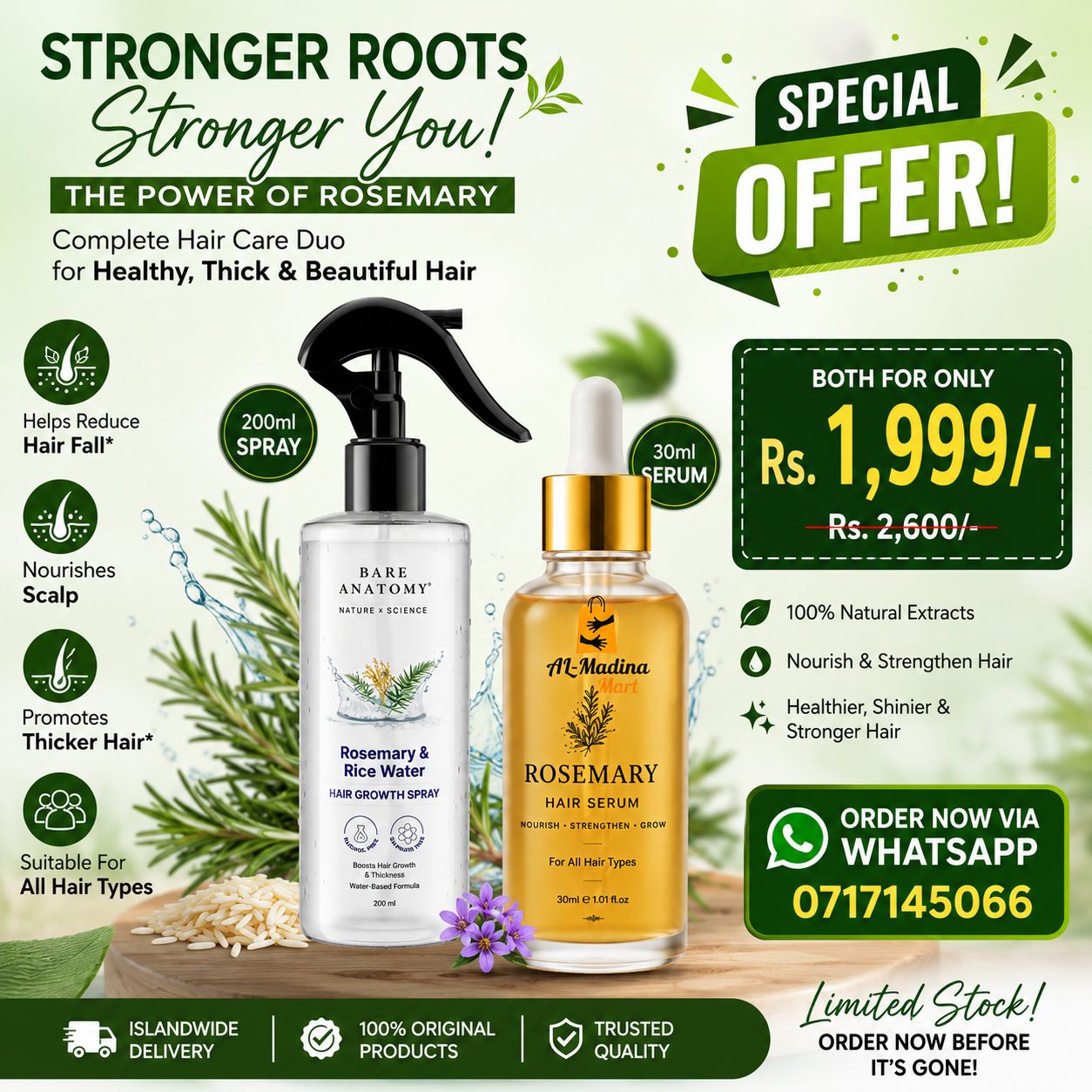 Everyday Mart Facebook ad: �� SPECIAL OFFER, HEALTHY HAIR STARTS HERE!