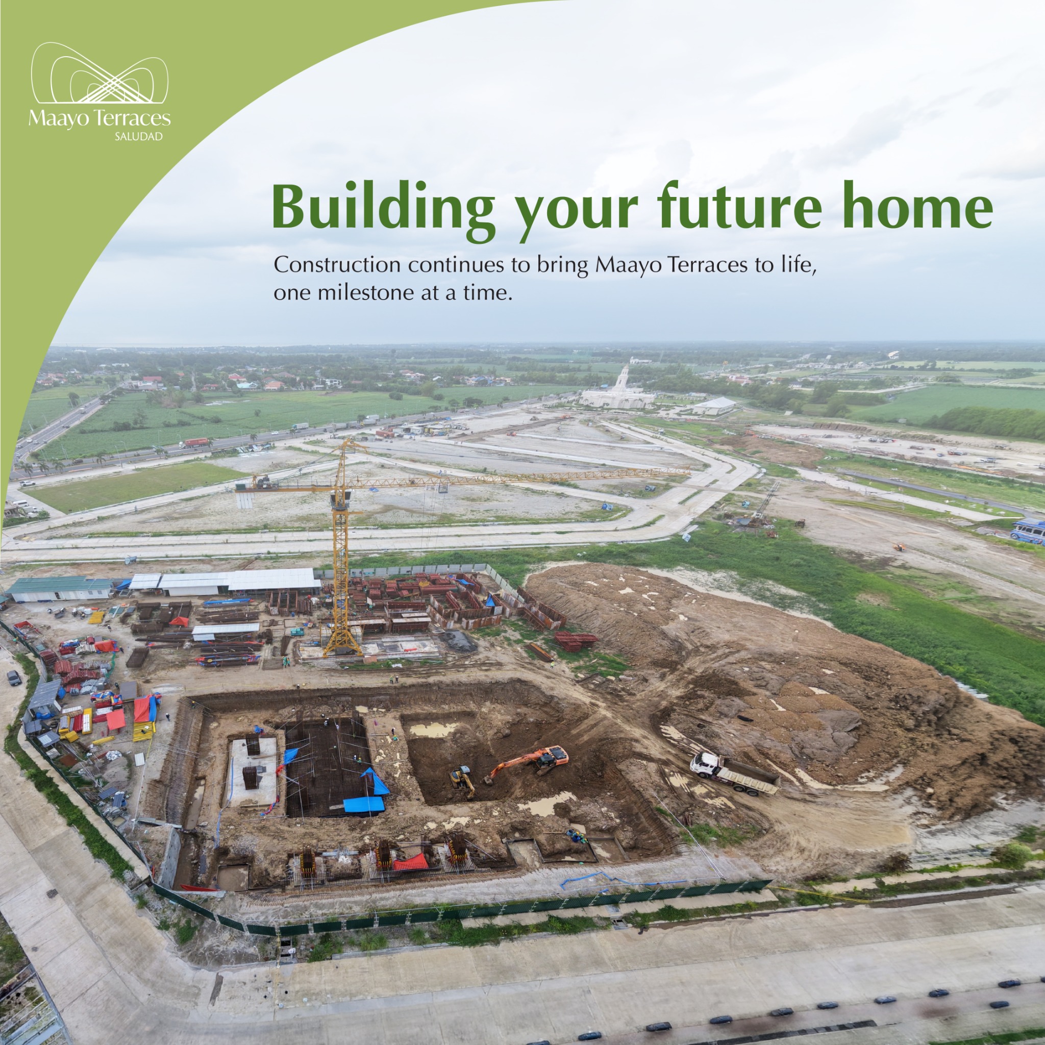 Saludad Facebook ad: Construction continues to move forward.