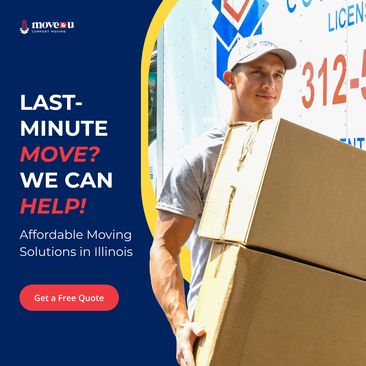 Move4U movers/Move For You Inc. Facebook ad: Get a Free Quote
