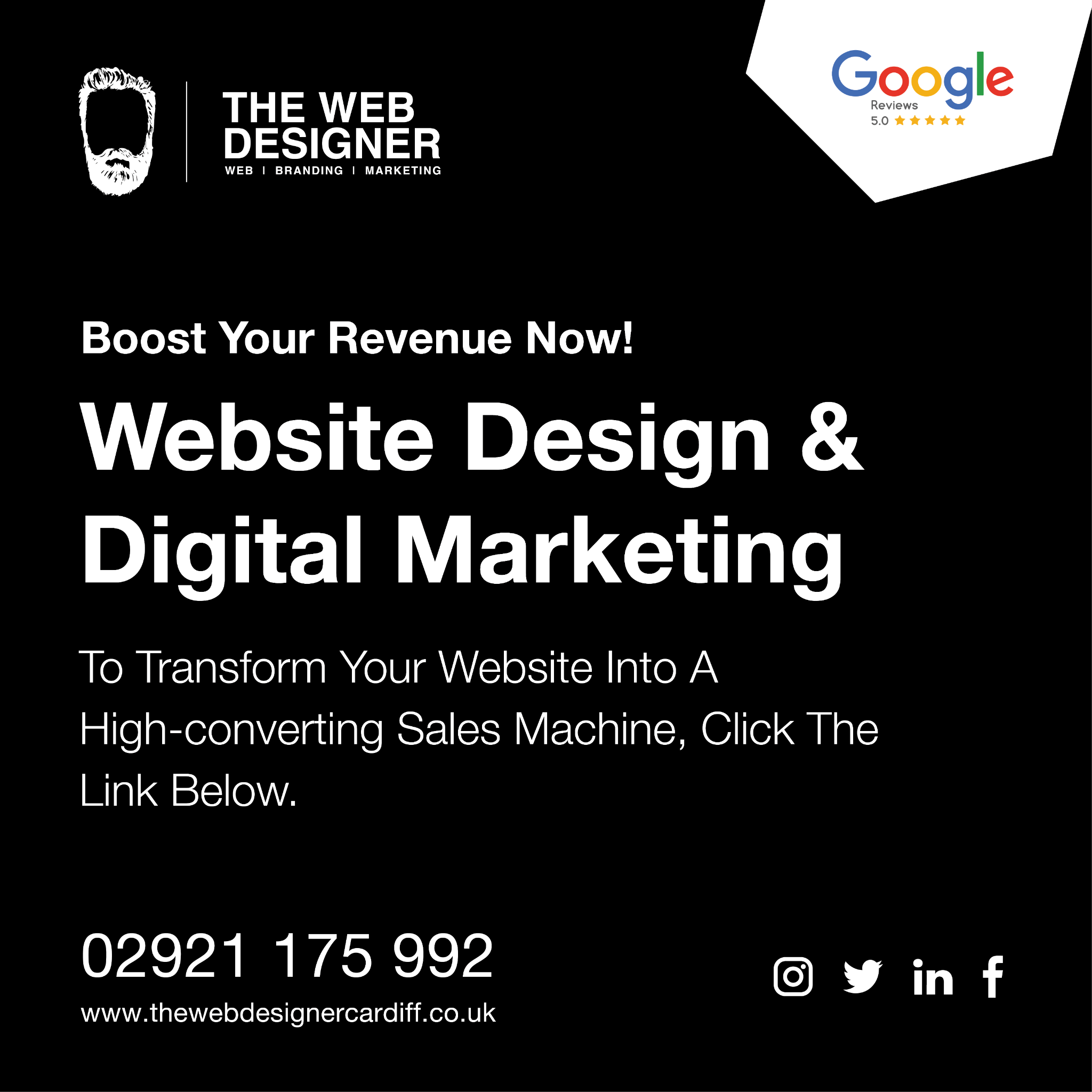 The Web Designer Cardiff Facebook ad