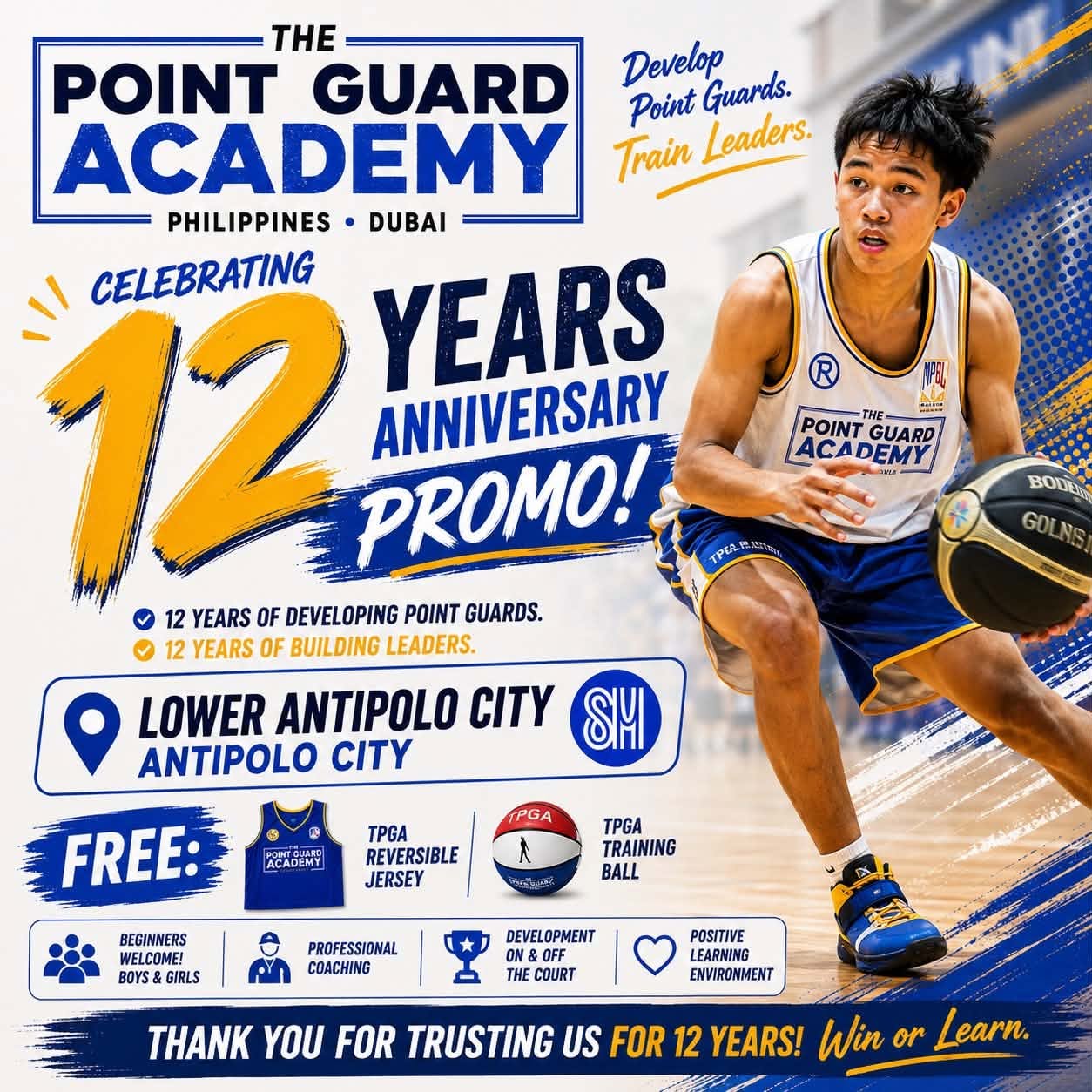 The POINT GUARD Academy Facebook ad