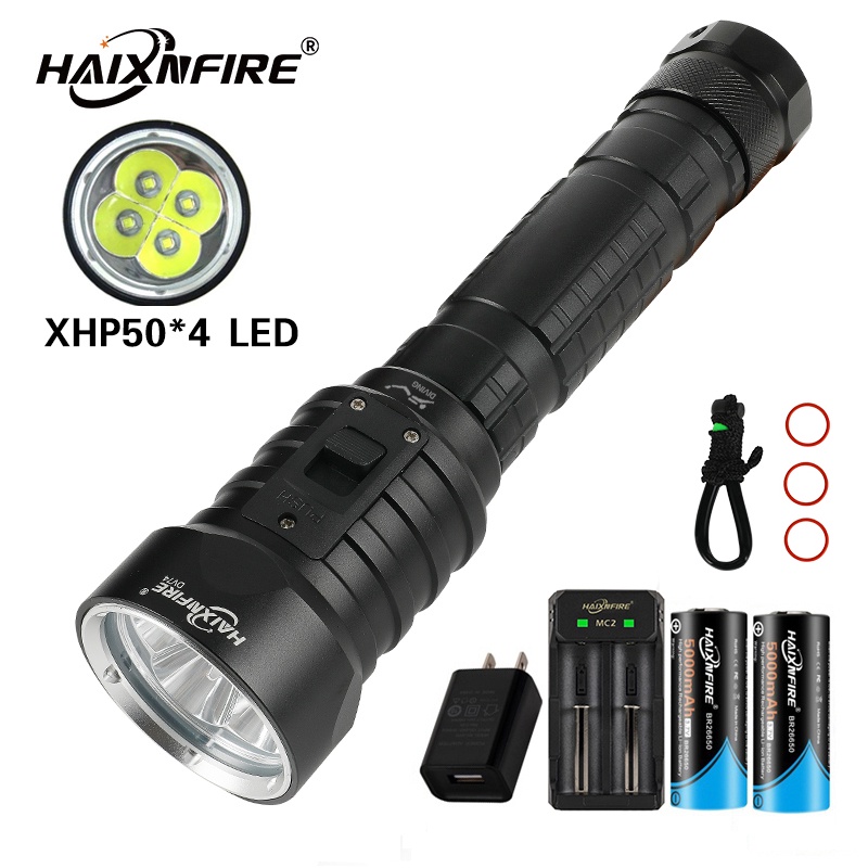 Haixnfire official store Facebook ad: Outdoor lighting diving flashlight 10000 lumens