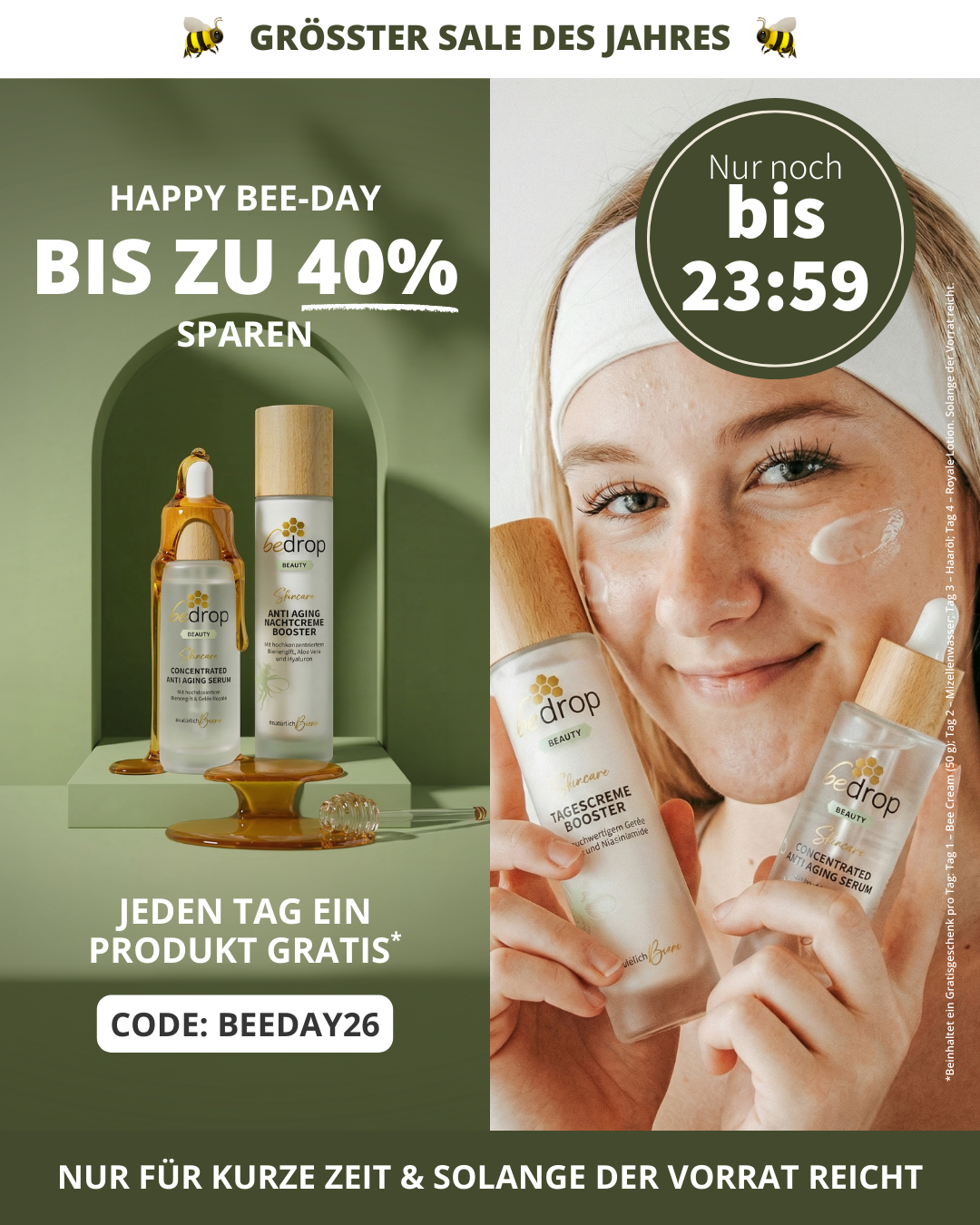 Bedrop #natürlichbiene Facebook ad