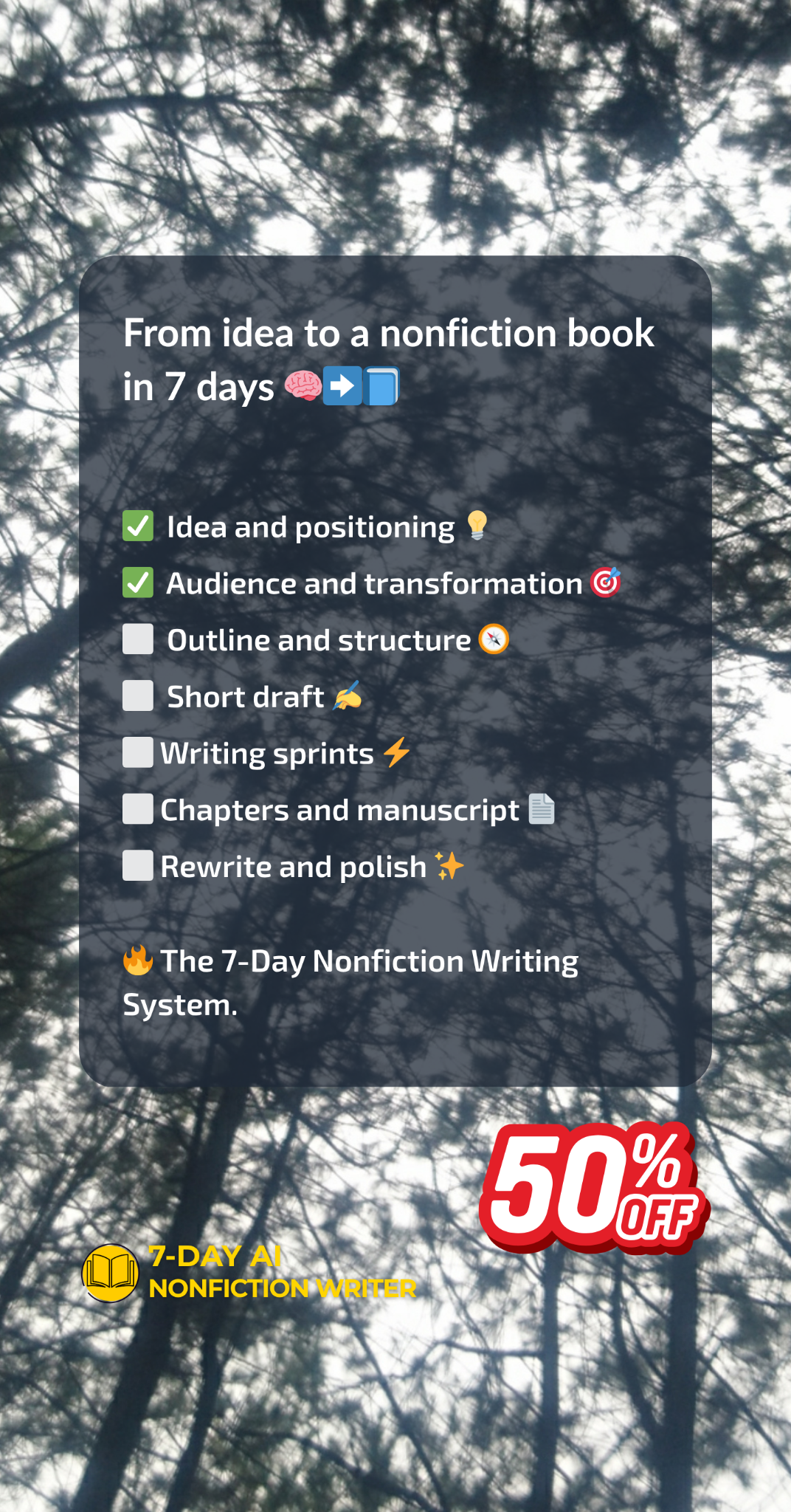 7 Day AI Writer Facebook ad from Apr 6, 2026