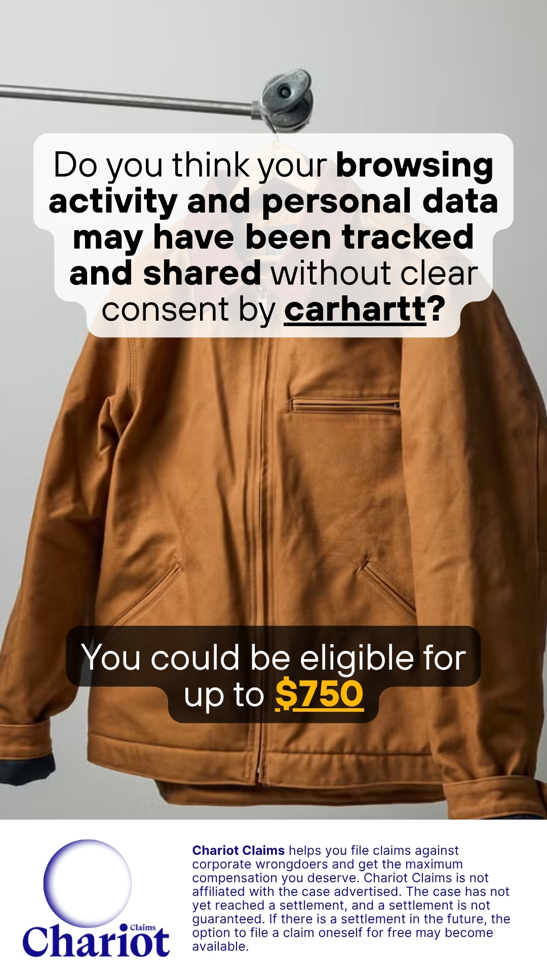 Chariot Claims - formerly ClaimClam Facebook ad