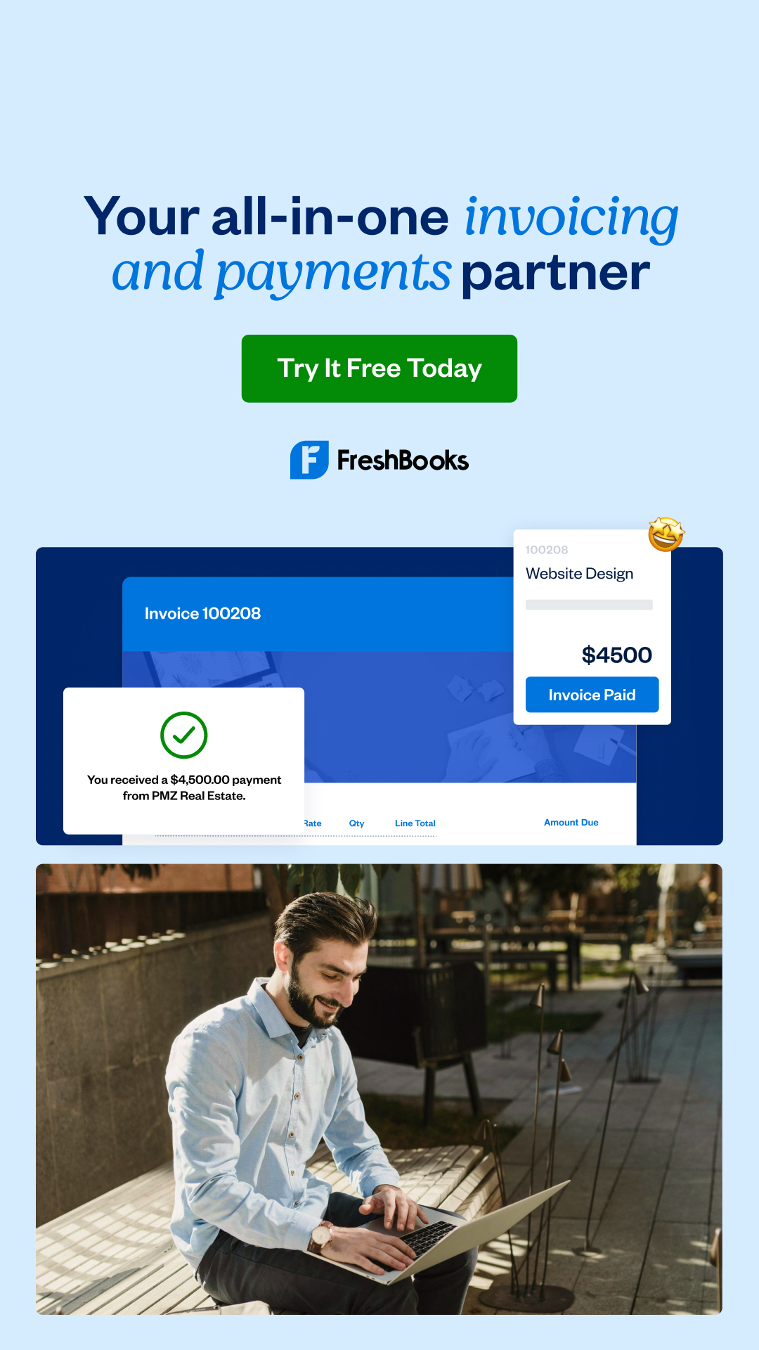 FreshBooks Facebook ad