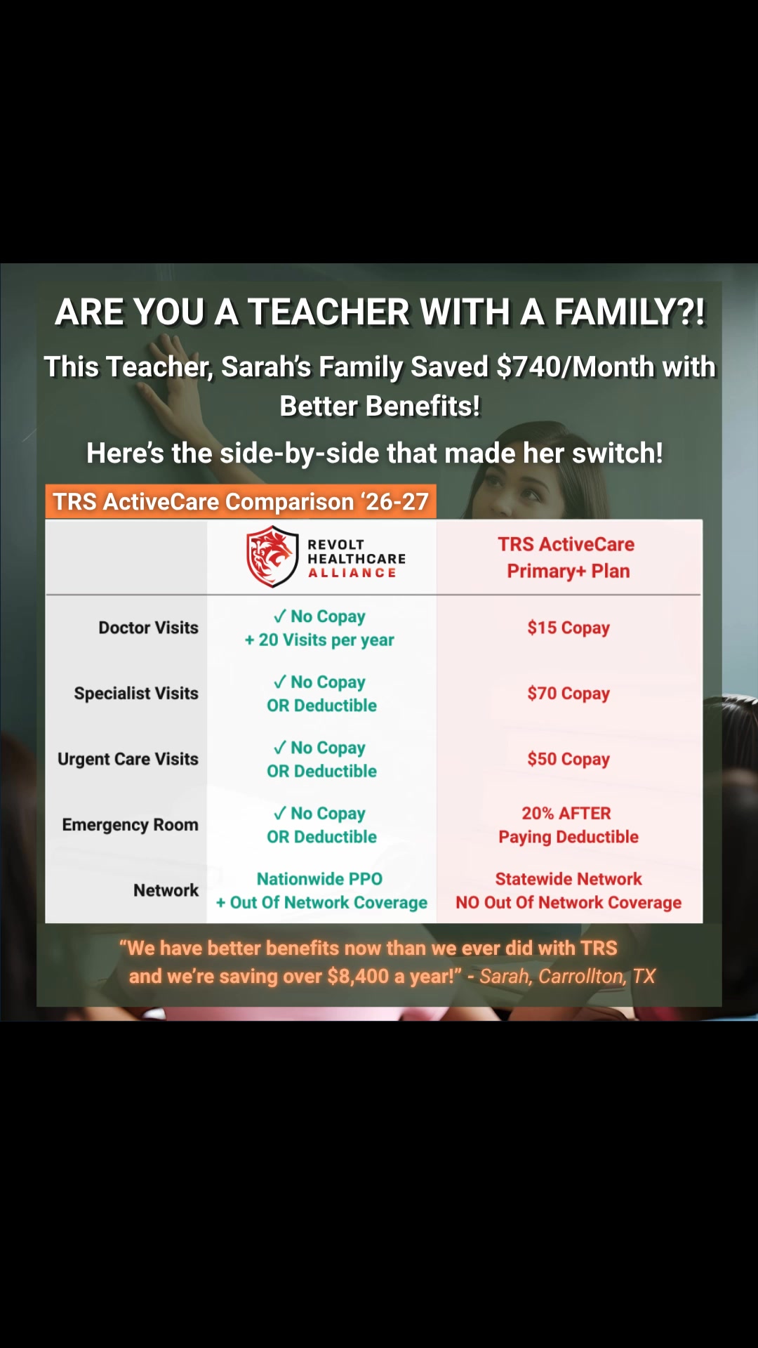 Revolt Healthcare Alliance Facebook ad