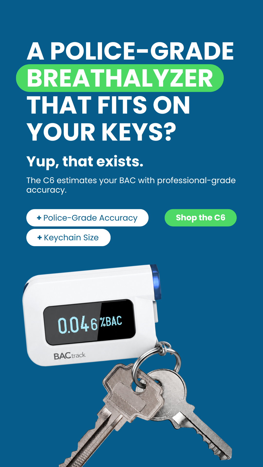 BACtrack Facebook ad