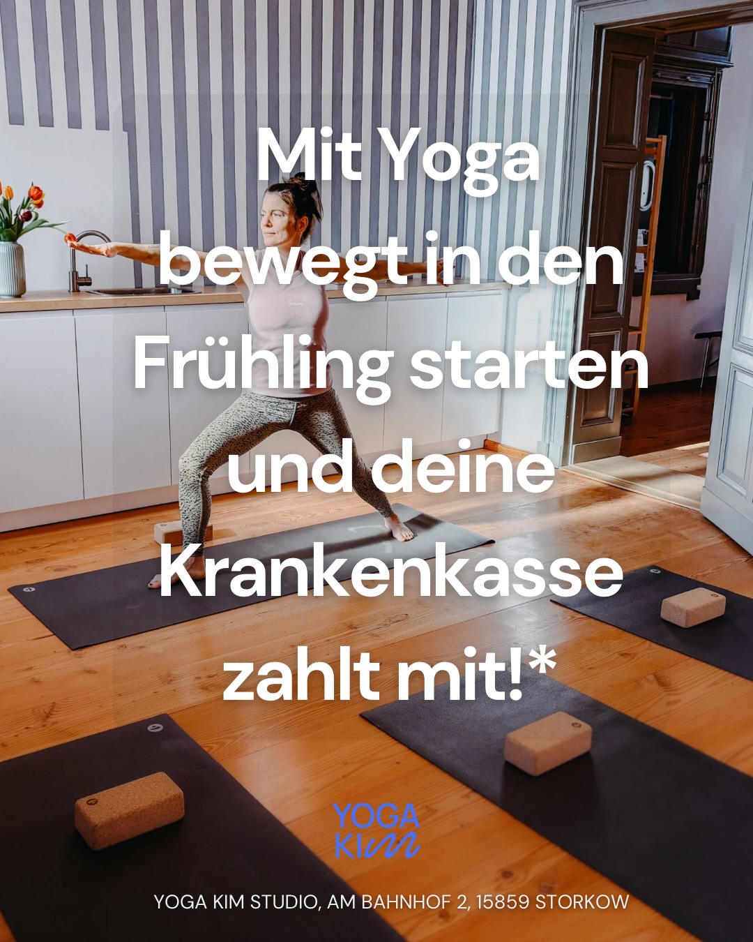 Yoga Kim Studio Facebook ad: Der Frühling kommt bestimmt.