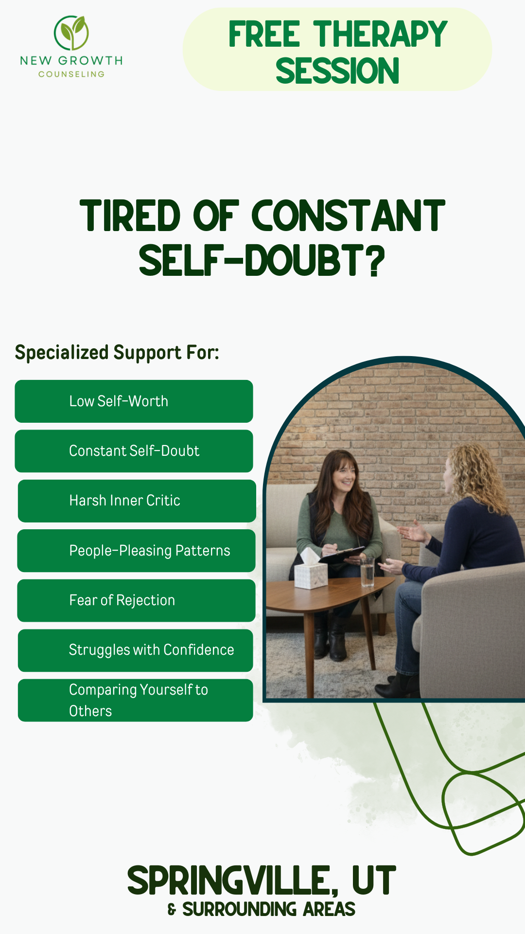 New Growth Counseling Facebook ad from Mar 3, 2026
