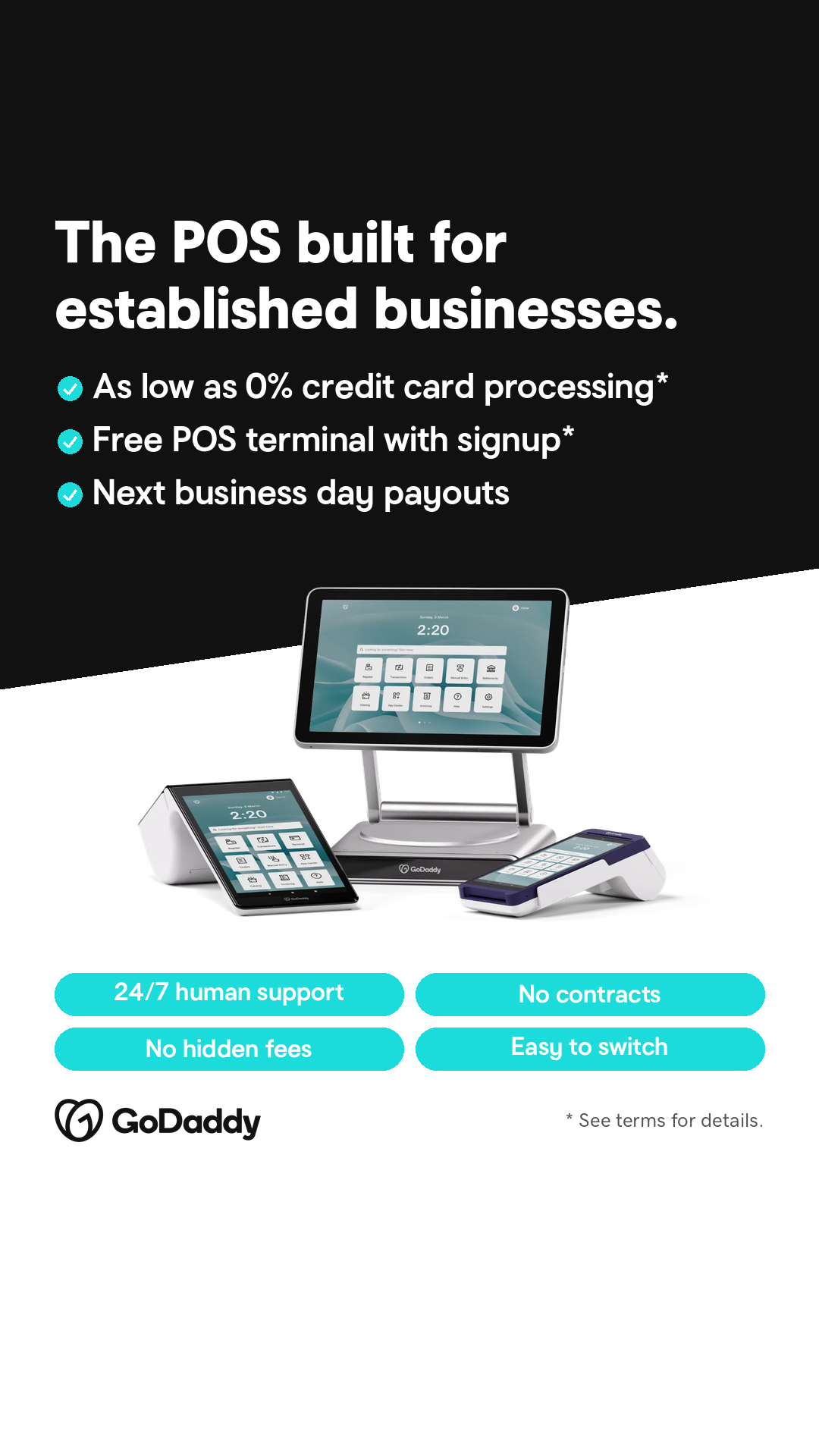 GoDaddy Facebook ad