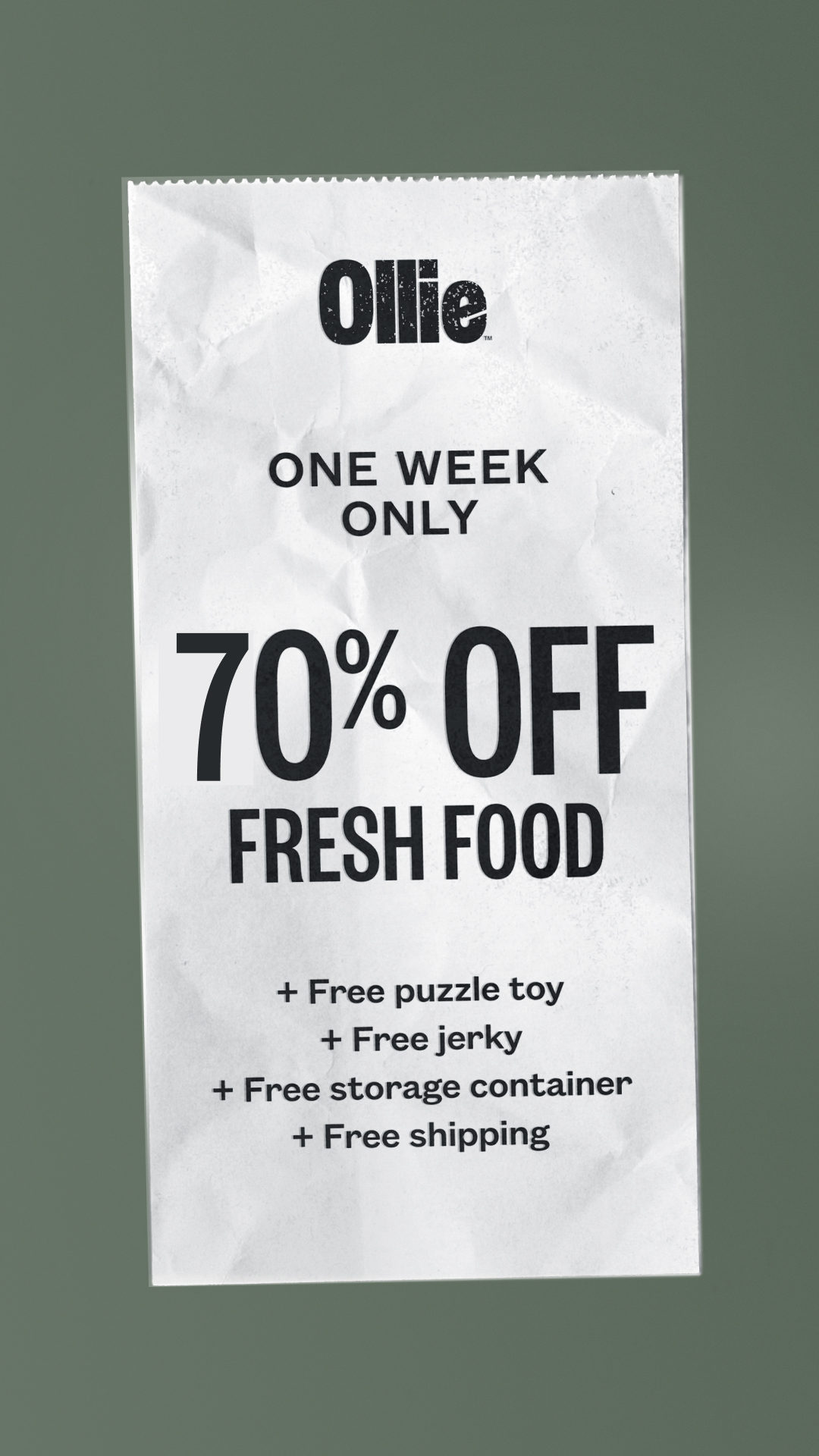 Ollie Facebook ad