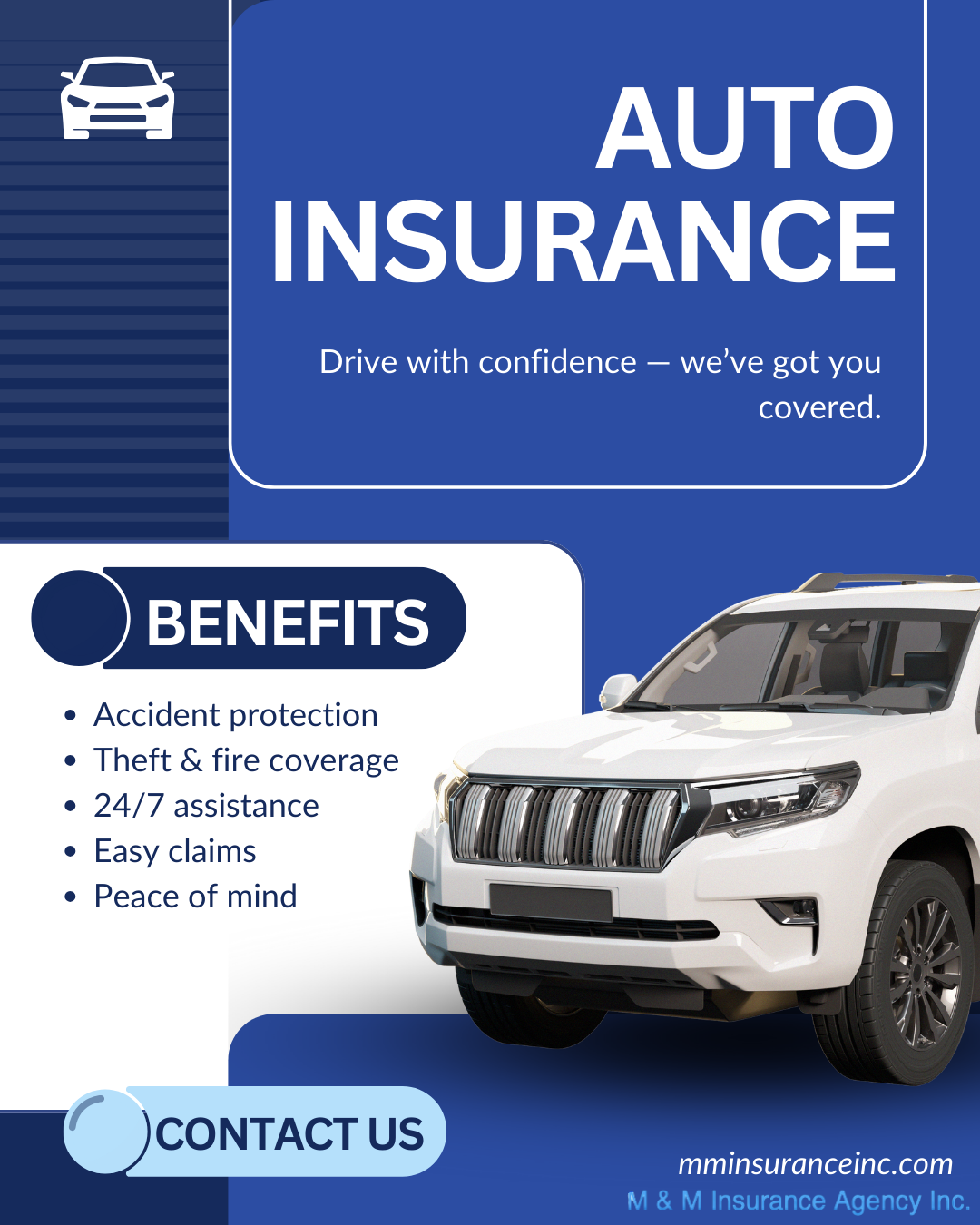 M & M Insurance Agency, Inc Facebook ad: Bold, Benefit-Driven