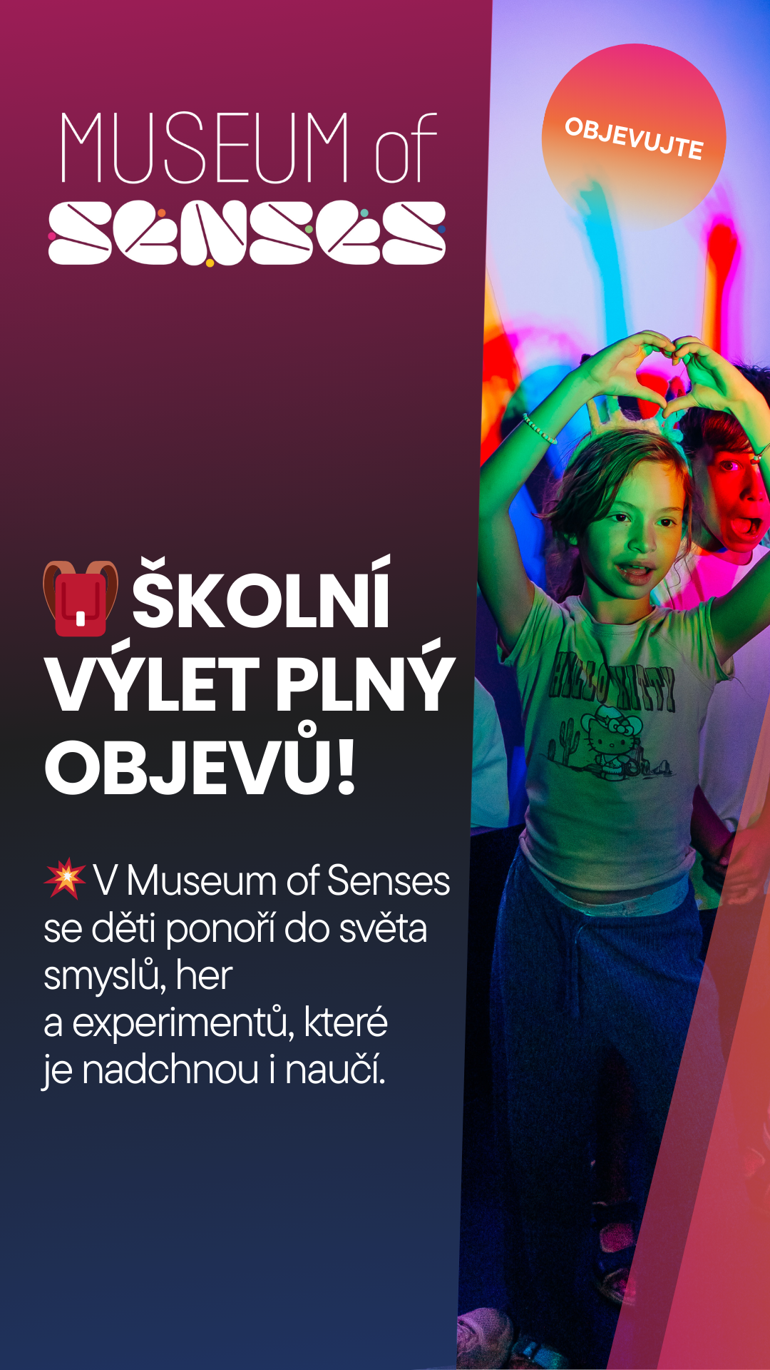 Muzeum Smyslů Praha / Museum of Senses Prague / MoS Facebook ad from May 29, 2026