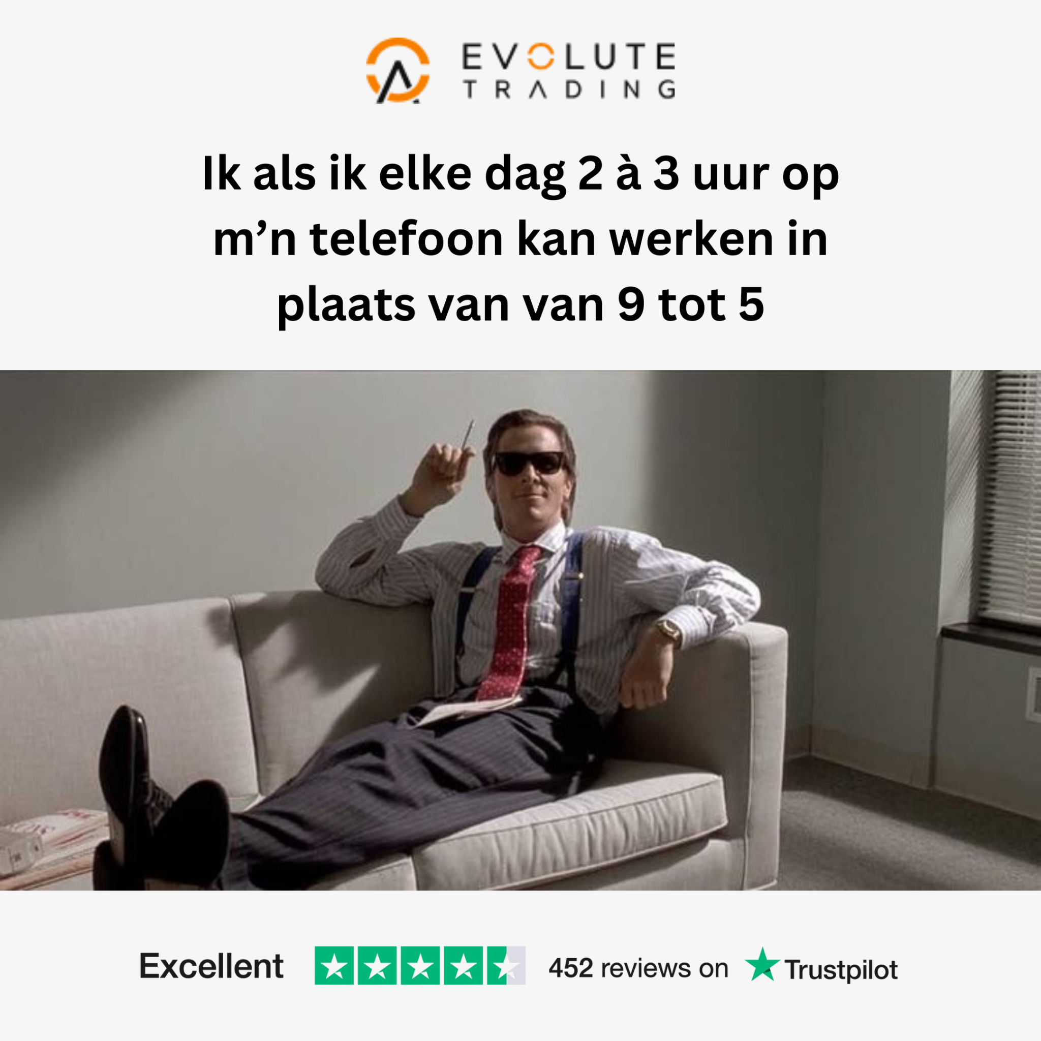 Evolute Trading Reels Facebook ad: 10.000+ leden. Dagelijks winst. Doe mee!