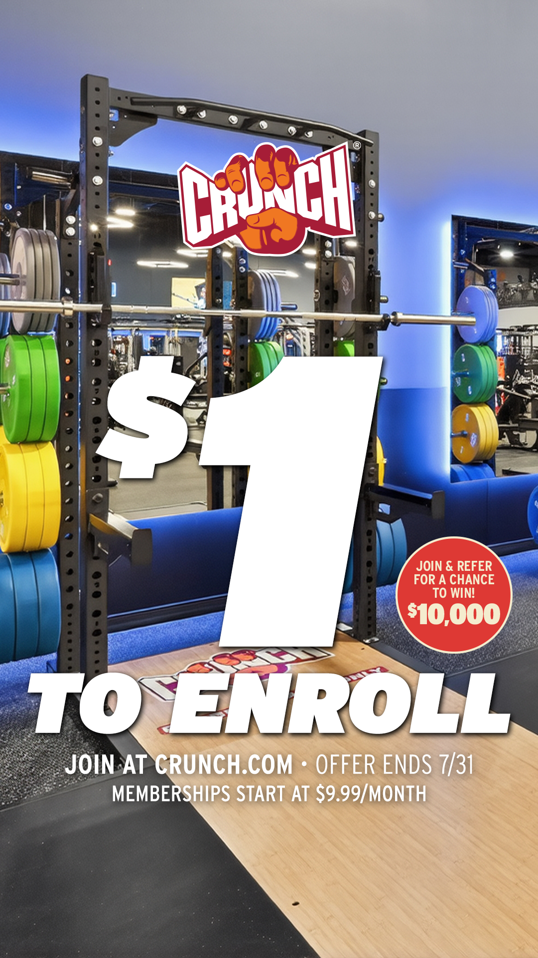 Crunch Fitness Facebook ad