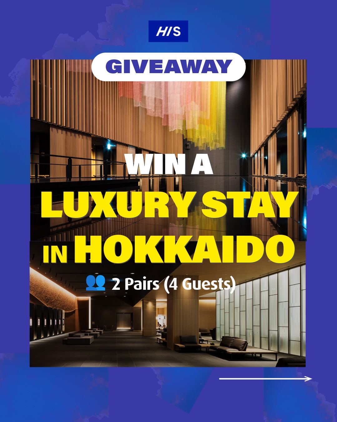 HIS World Facebook ad: WIN A LUXURY STAY IN HOKKAIDO