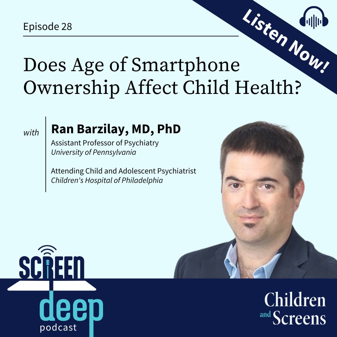 Children and Screens: Institute of Digital Media and Child Development Facebook ad