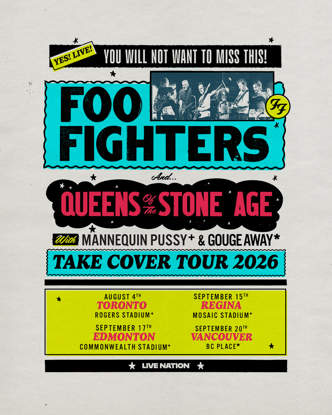 Foo Fighters Facebook ad: See Foo Fighters live!