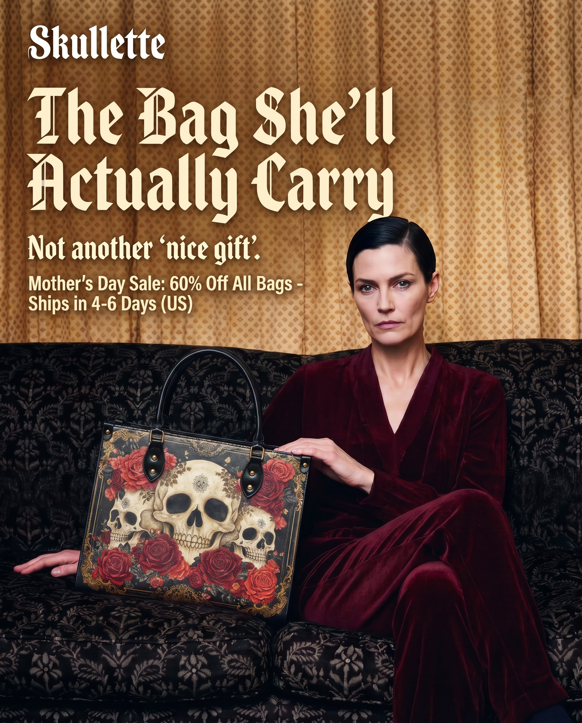 Skullette - Leather Handbags For Skull Lovers Facebook ad