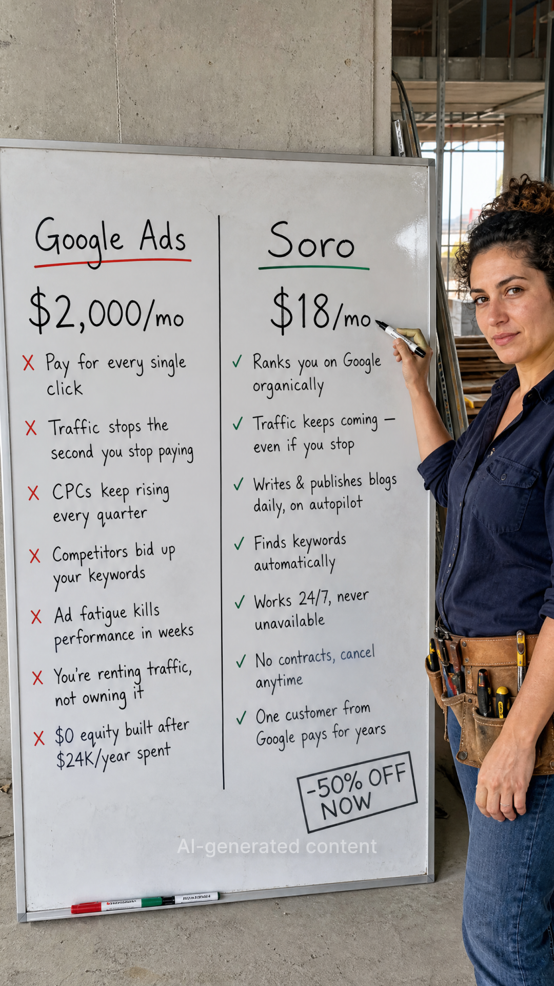 Soro SEO Facebook ad: Rank #1 on Google