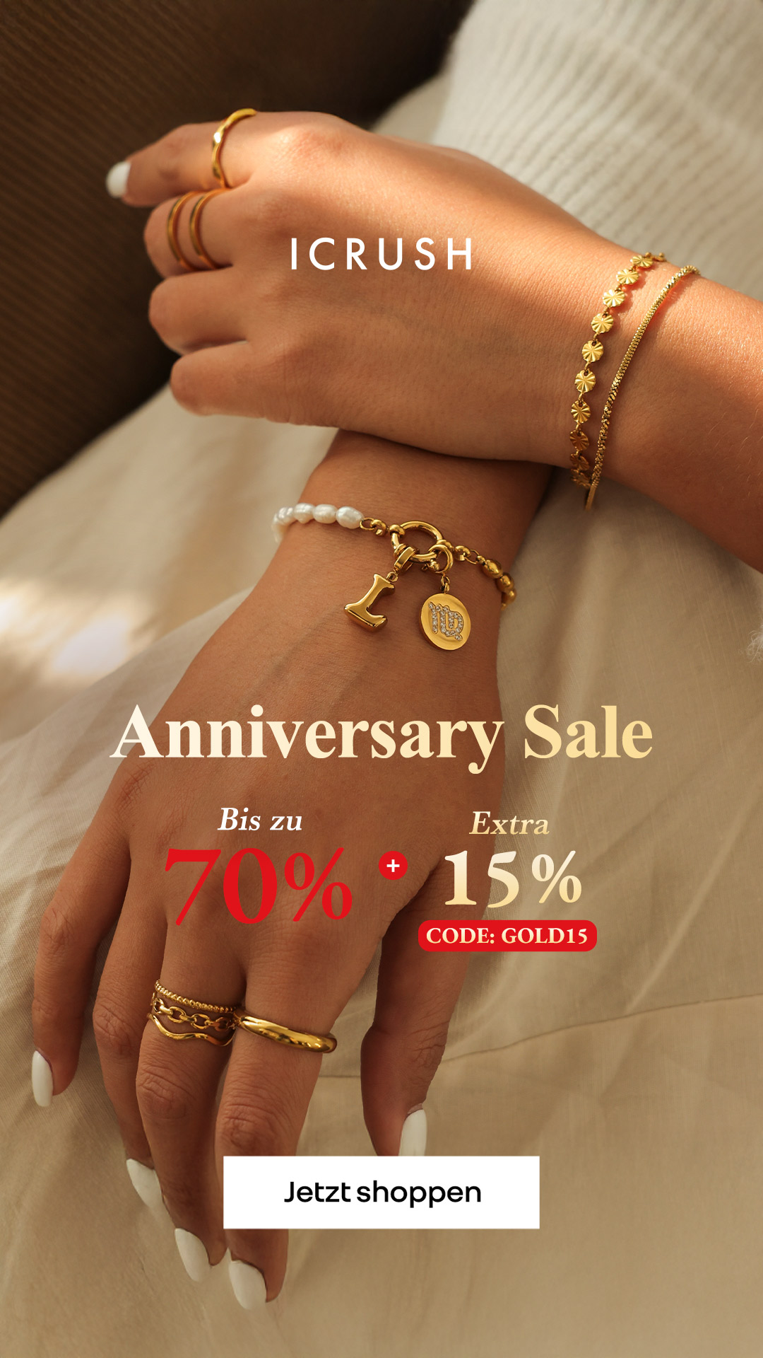 ICRUSH Facebook ad: Anniversary Sale | Jetzt feiern und sparen!