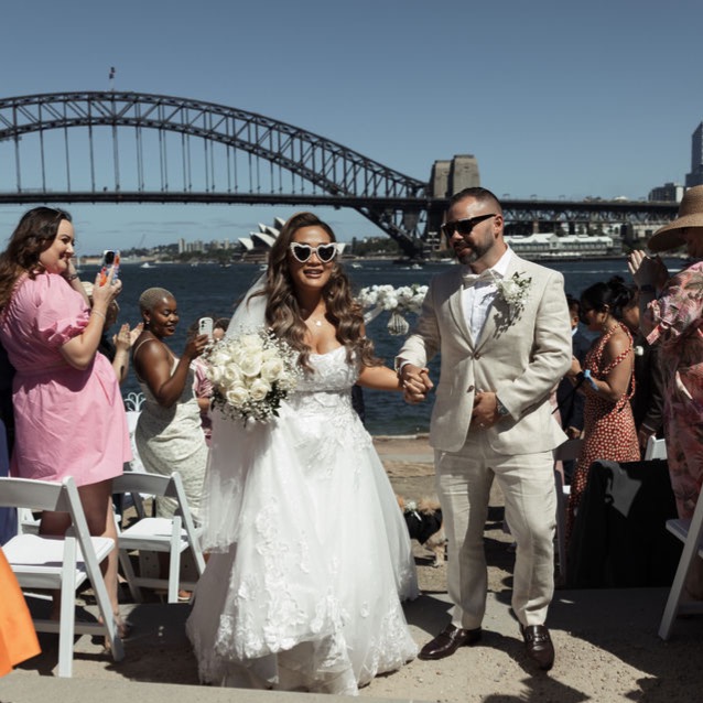 The Wedding Hour Collective Facebook ad: Sun-kissed vows, harbour views, and that just married…