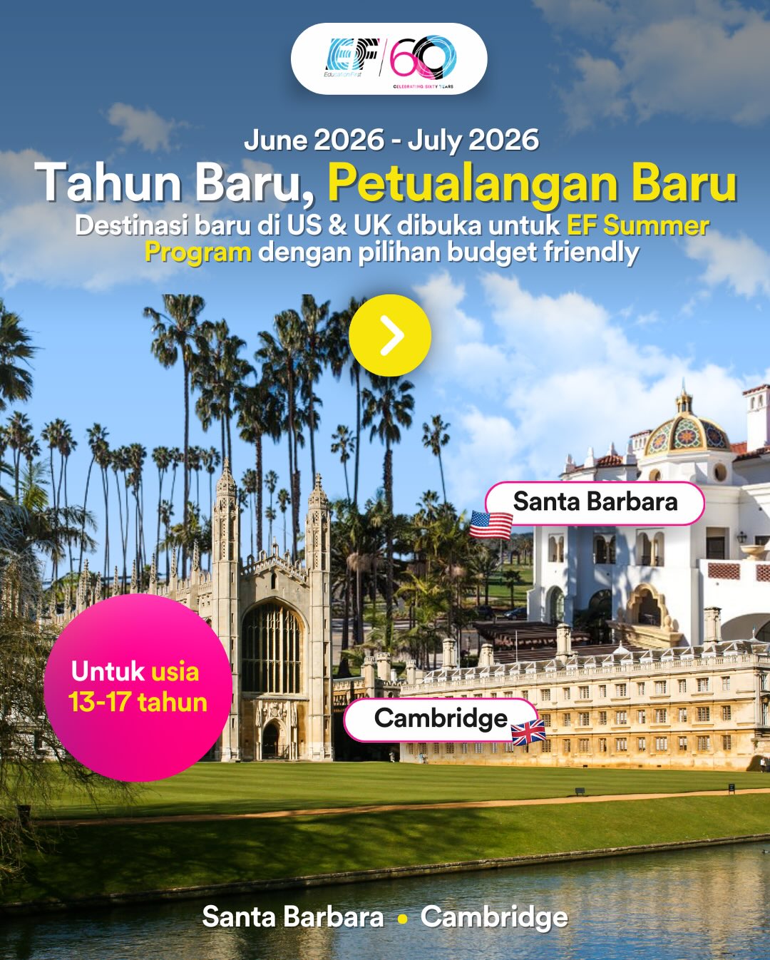 EF Indonesia, Homestay, Internship and Study Abroad Facebook ad: EF Indonesia, Homestay, Internship and Study Abroad