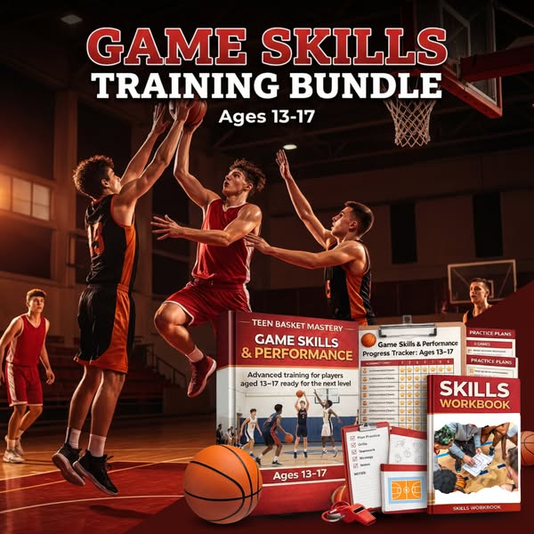 Sports Mastery Hub Facebook ad: Game-Ready Basketball Training (Ages 13-17)