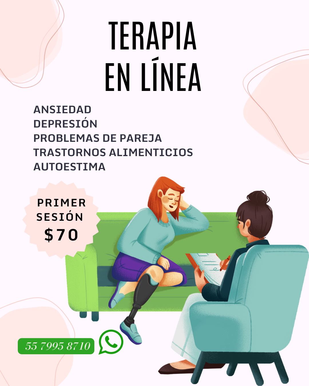 Psico Paula V Facebook ad: No estás sola, agenda