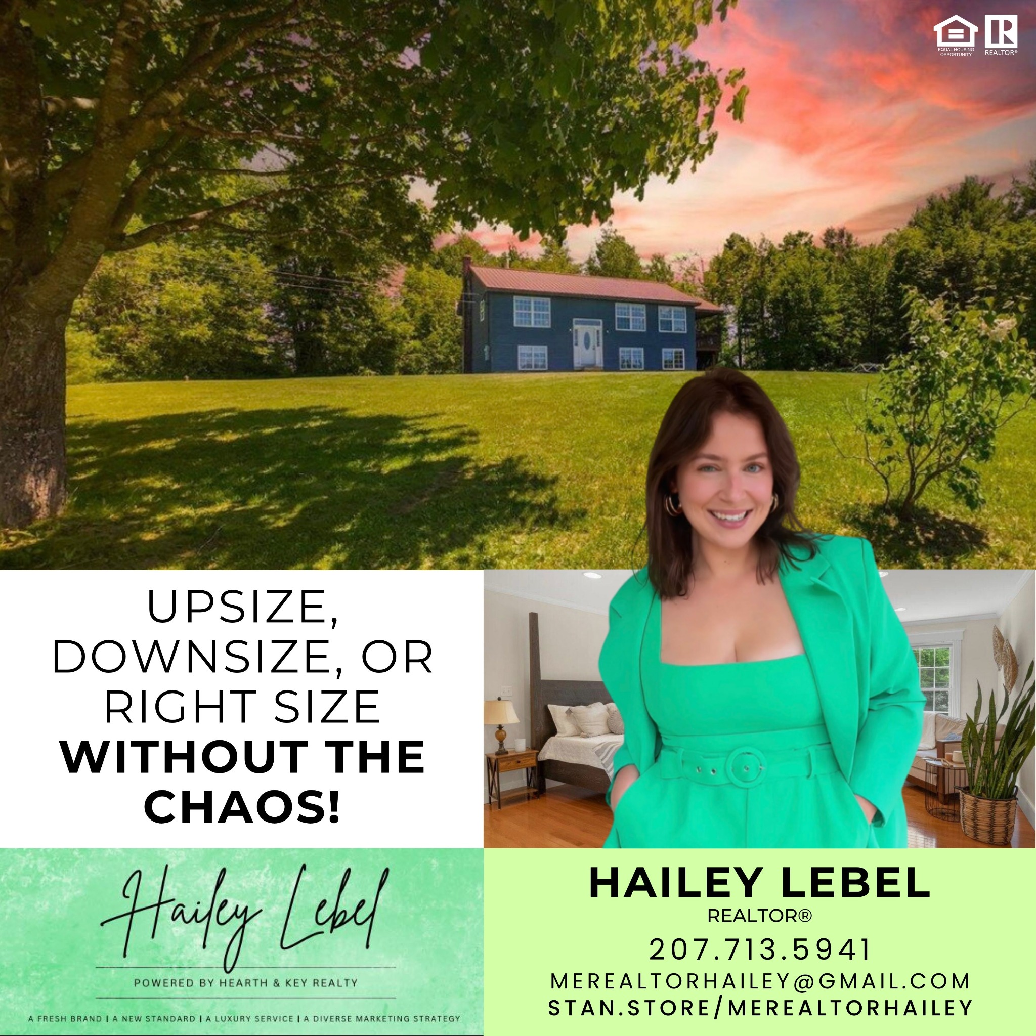 Hailey Lebel of Hearth & Key Realty Facebook ad