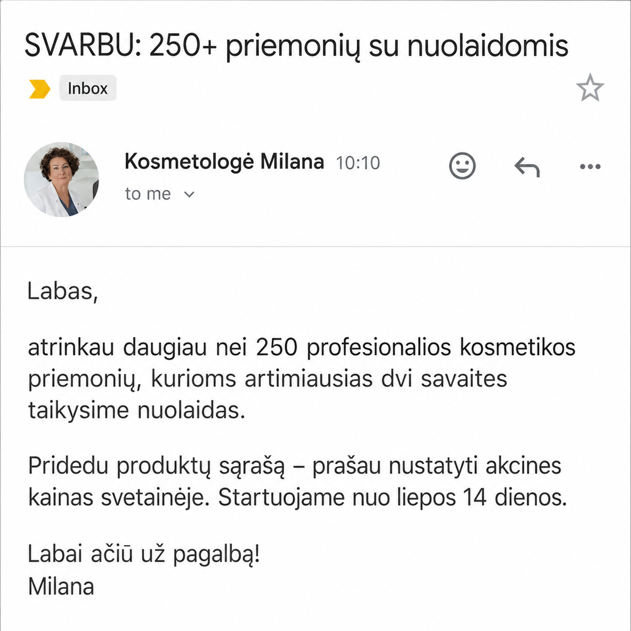Grožio Kosmetika Facebook ad