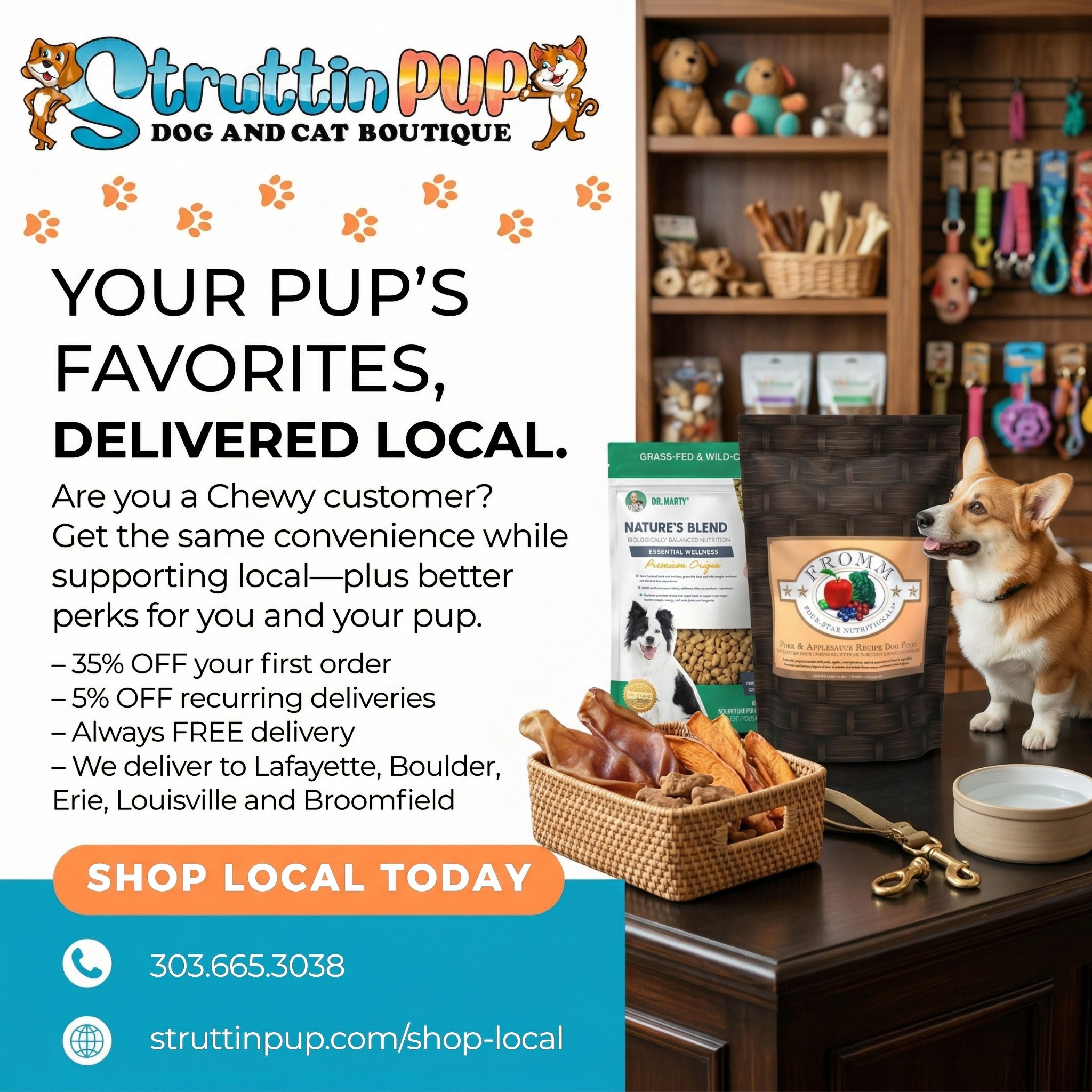 Struttin Pup Dog Boutique and Bath Facebook ad: Home - Struttin Pup