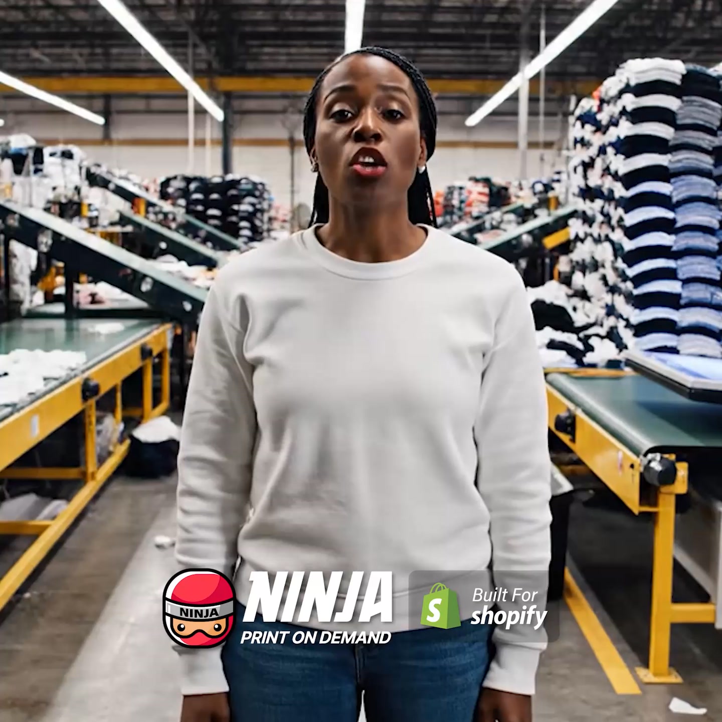 Ninja Transfers Facebook ad: Print on Demand for Shopify Stores