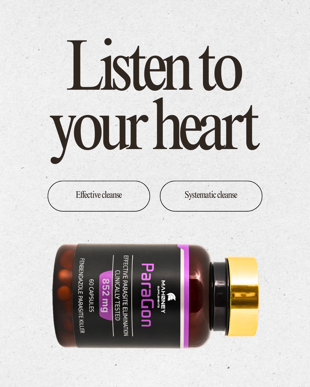 Mahoney Supplements Facebook ad