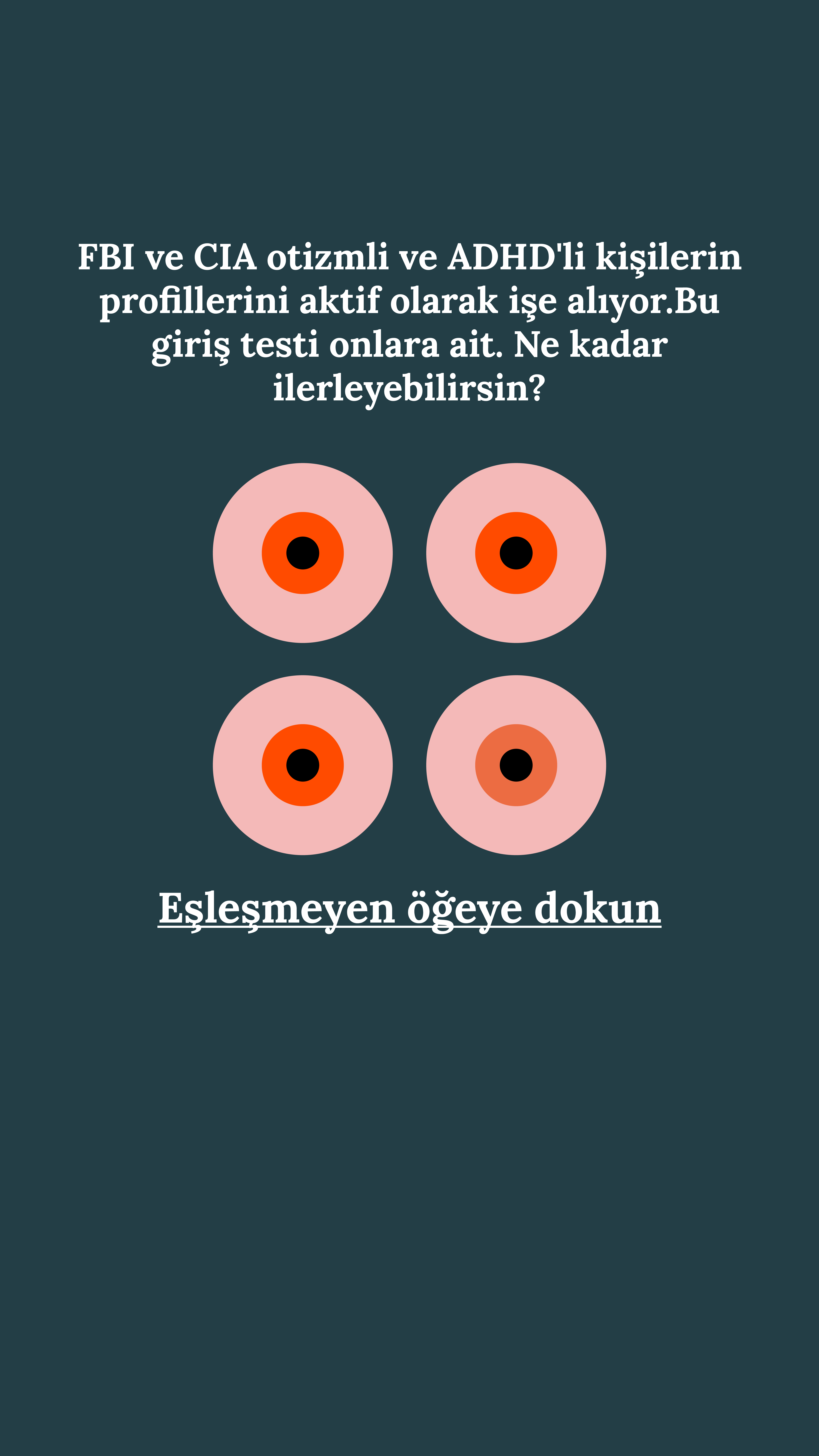 International Brain Test Facebook ad