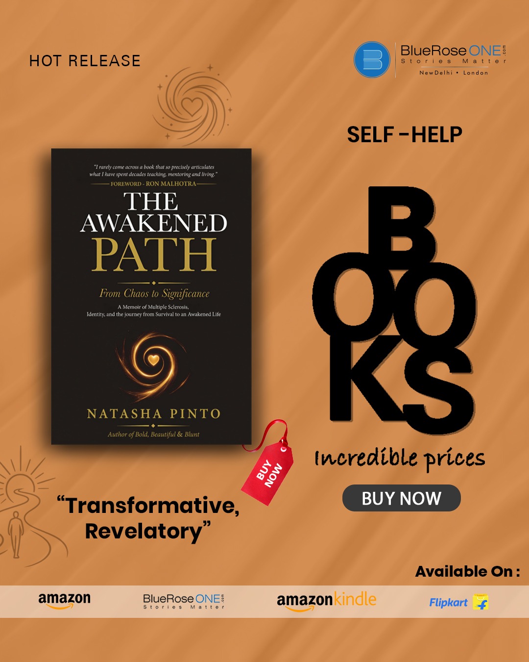 Blue Rose Publishers Facebook ad: The Awakened Path: From Chaos to Significance