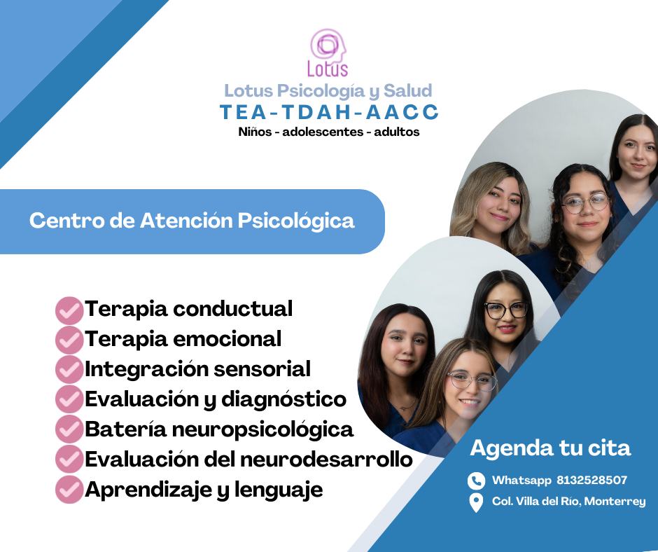Lotus Psicología y Salud Facebook ad: Autismo, TDAH, AACC - diagnóstico y terapias.