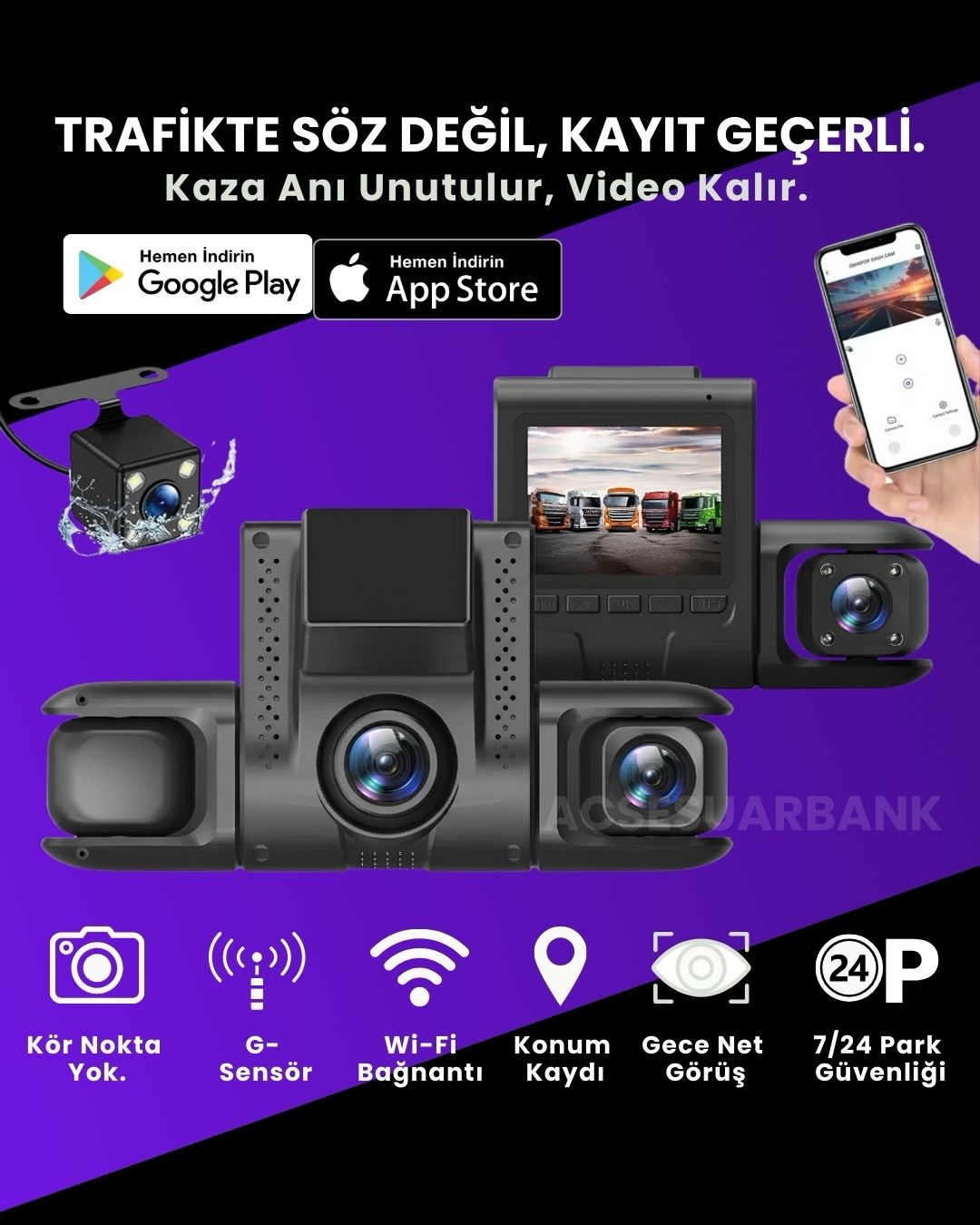 AcsesuarbankTech Facebook ad: TEK CİHAZ, 4 KAMERA.