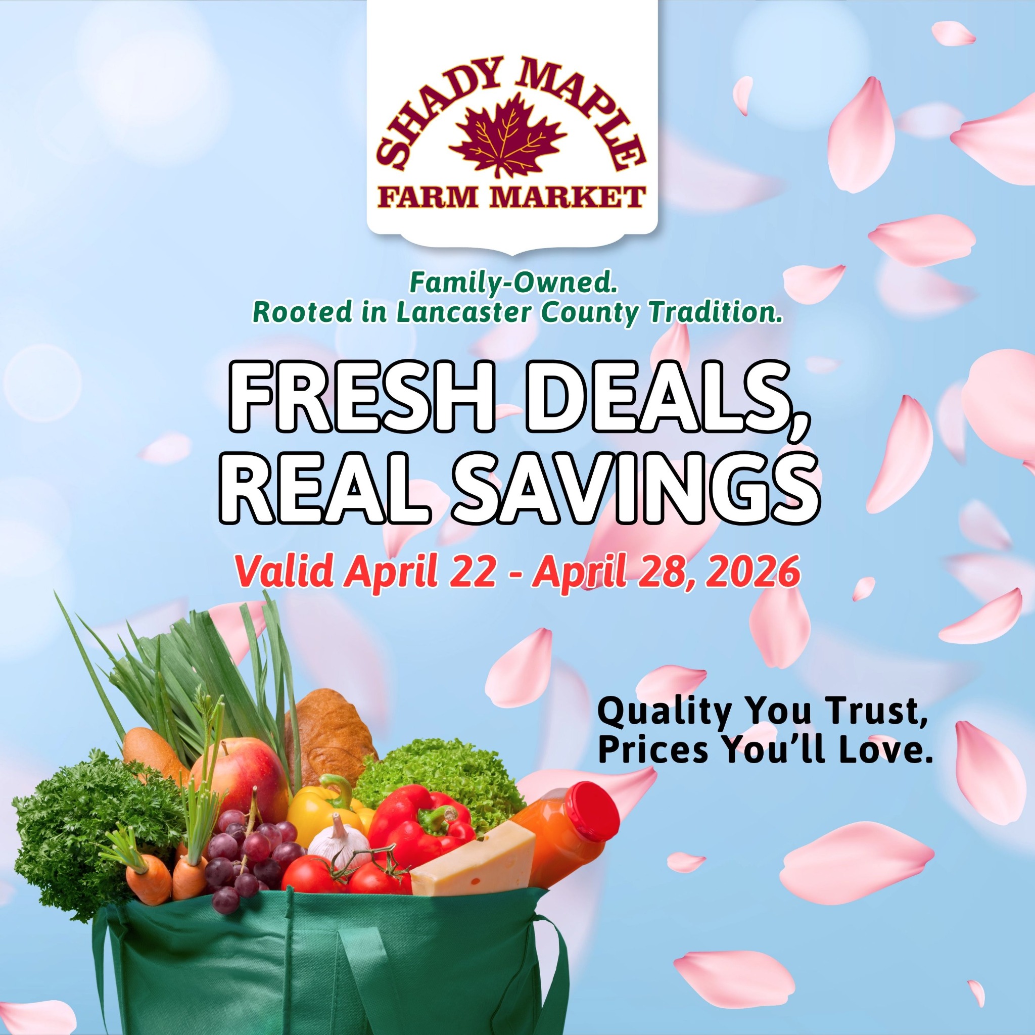 Shady Maple Farm Market Facebook ad: Fresh deals are waiting!