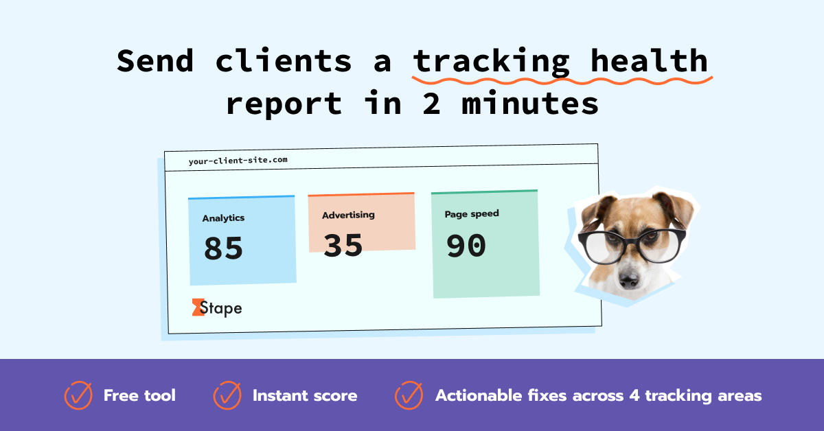 Stape Facebook ad: Check Tracking Health