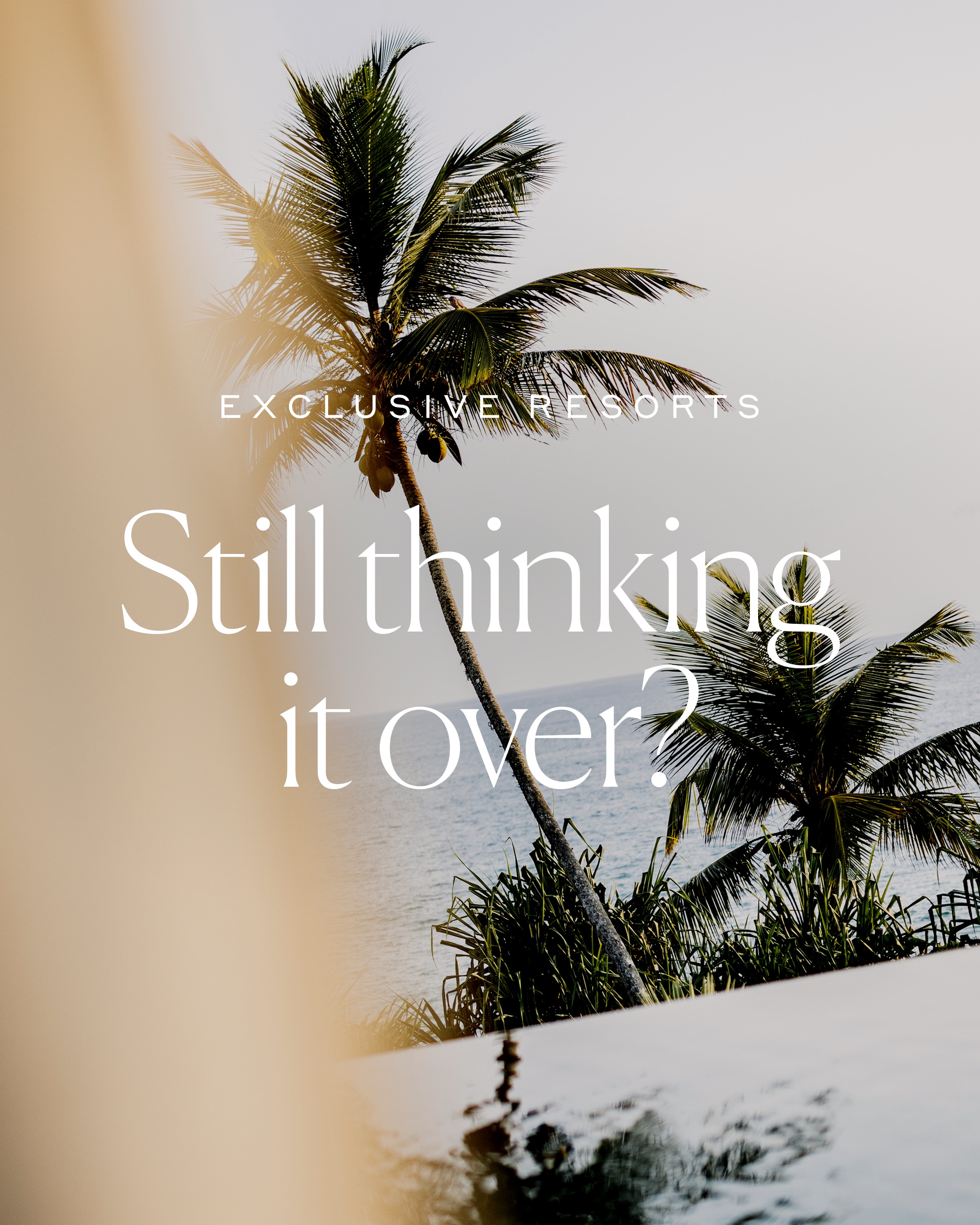 Exclusive Resorts Facebook ad: Go On. Admit It.