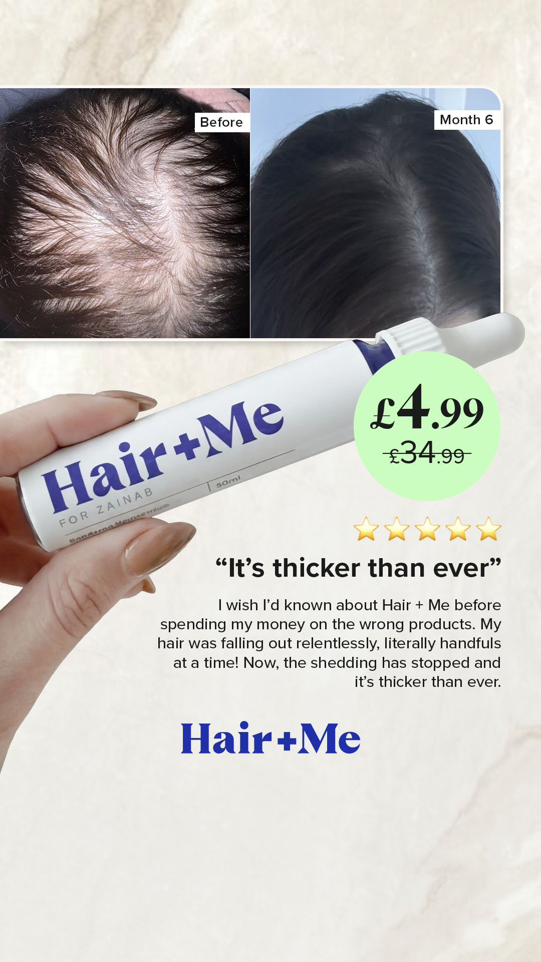 Hair + Me Facebook ad